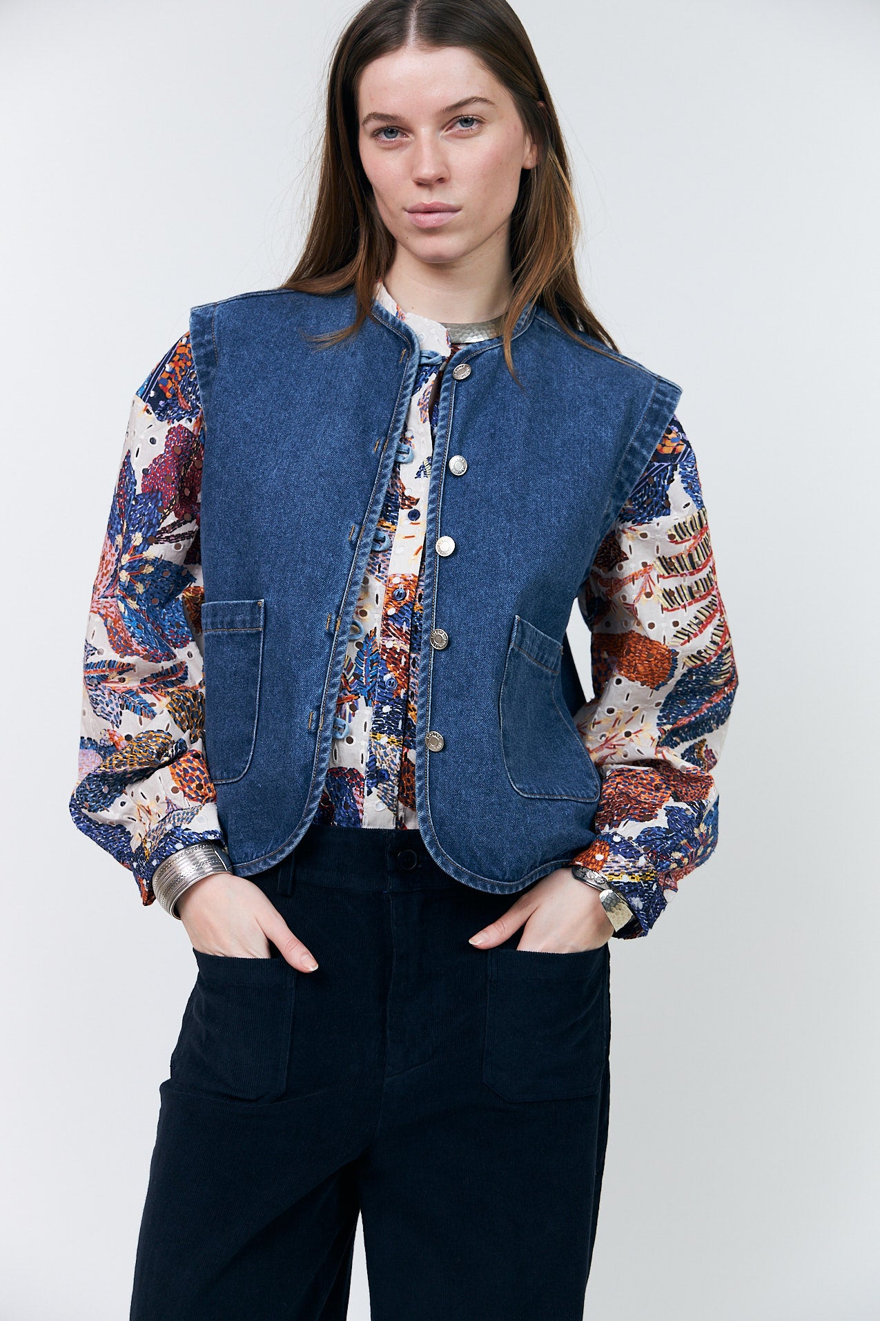 Lollys Laundry AbbeyLL Weste Vest Dunkelblau