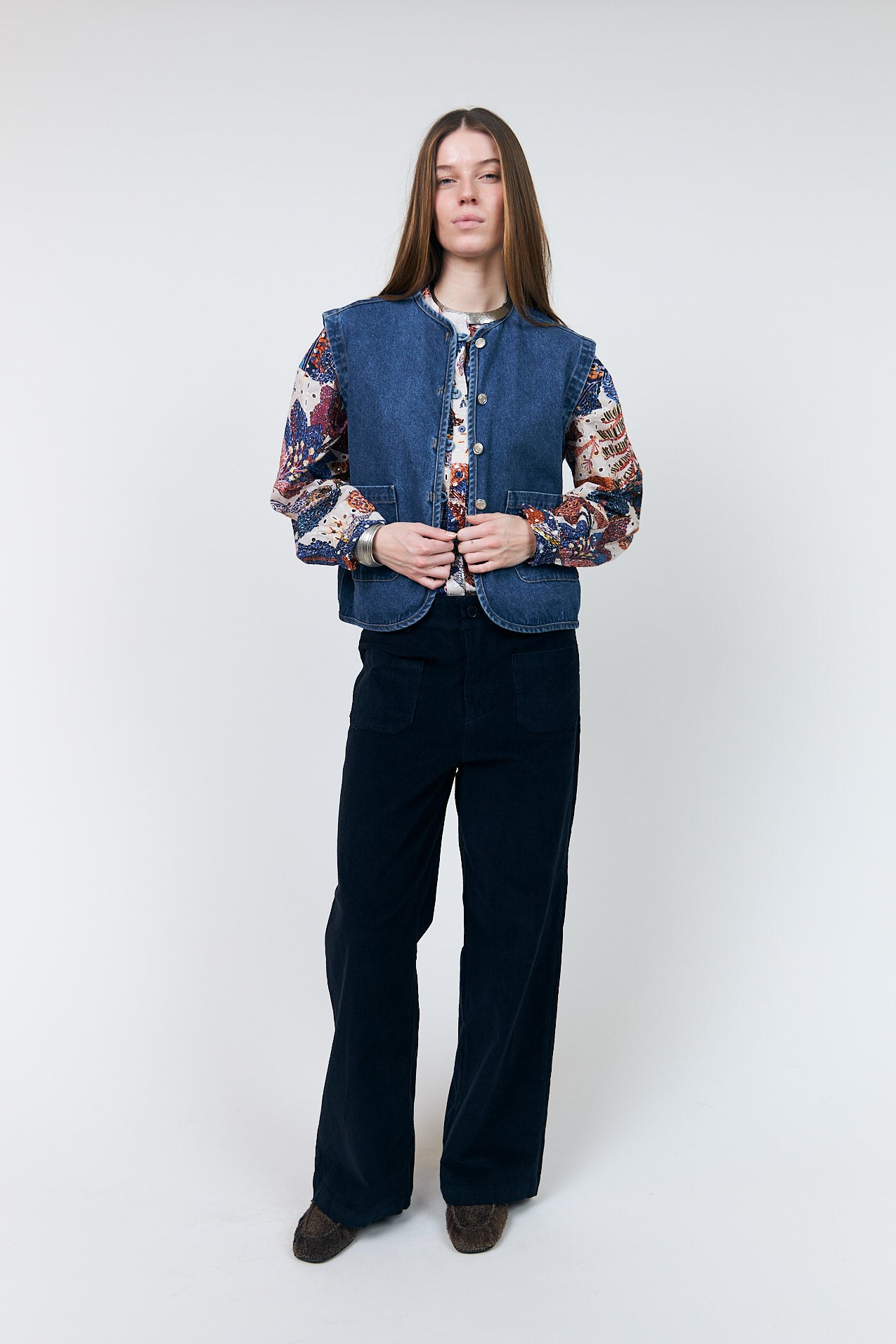 Lollys Laundry AbbeyLL Weste Vest Dunkelblau