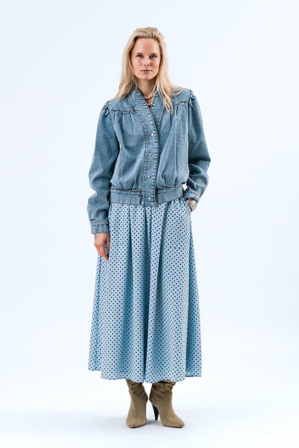 Lollys Laundry AkaneLL Maxi Rock Skirt Hellblau