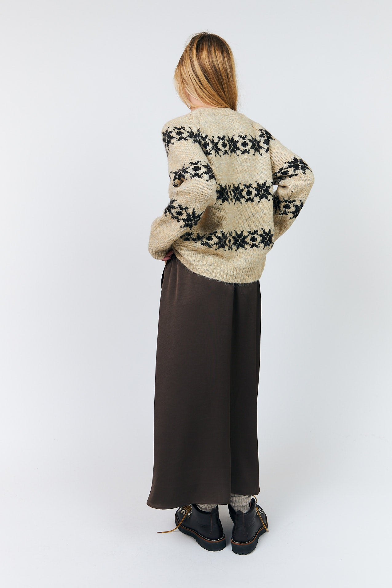 Lollys Laundry AkaneLL Midi Rock Skirt Dunkelbraun