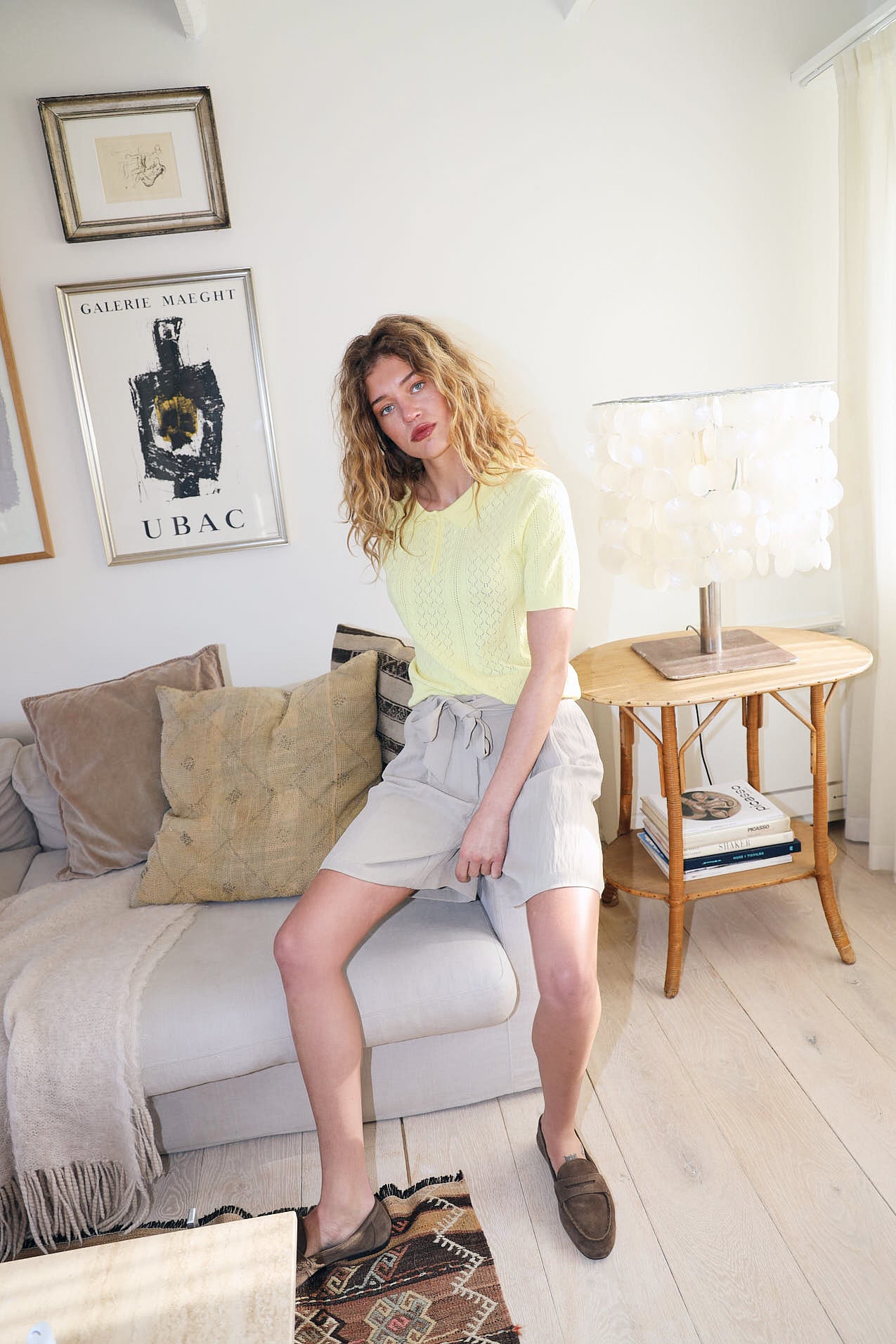 AlaiaLL Strickpolo - Neongelb