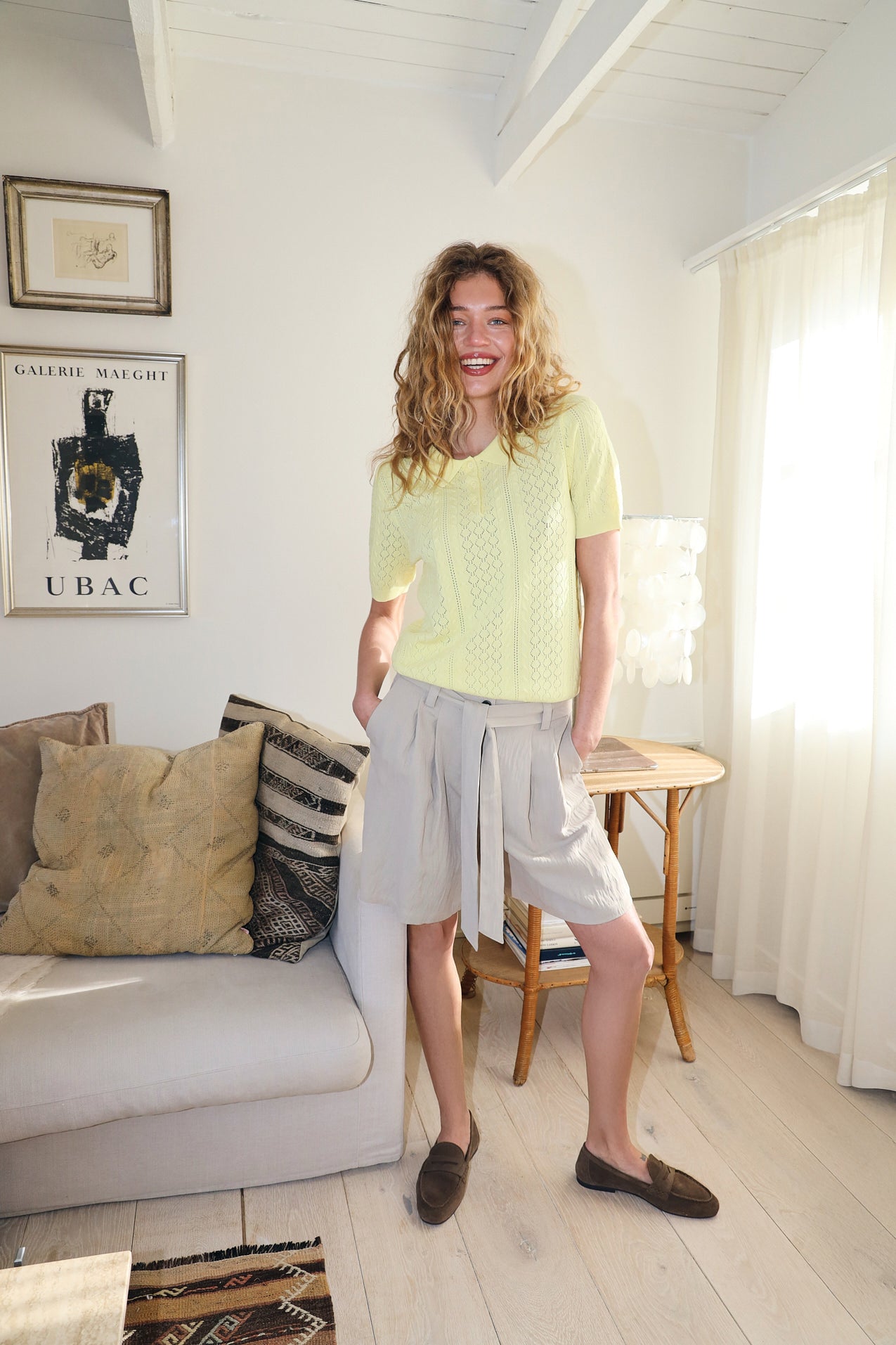 AlaiaLL Strickpolo - Neongelb