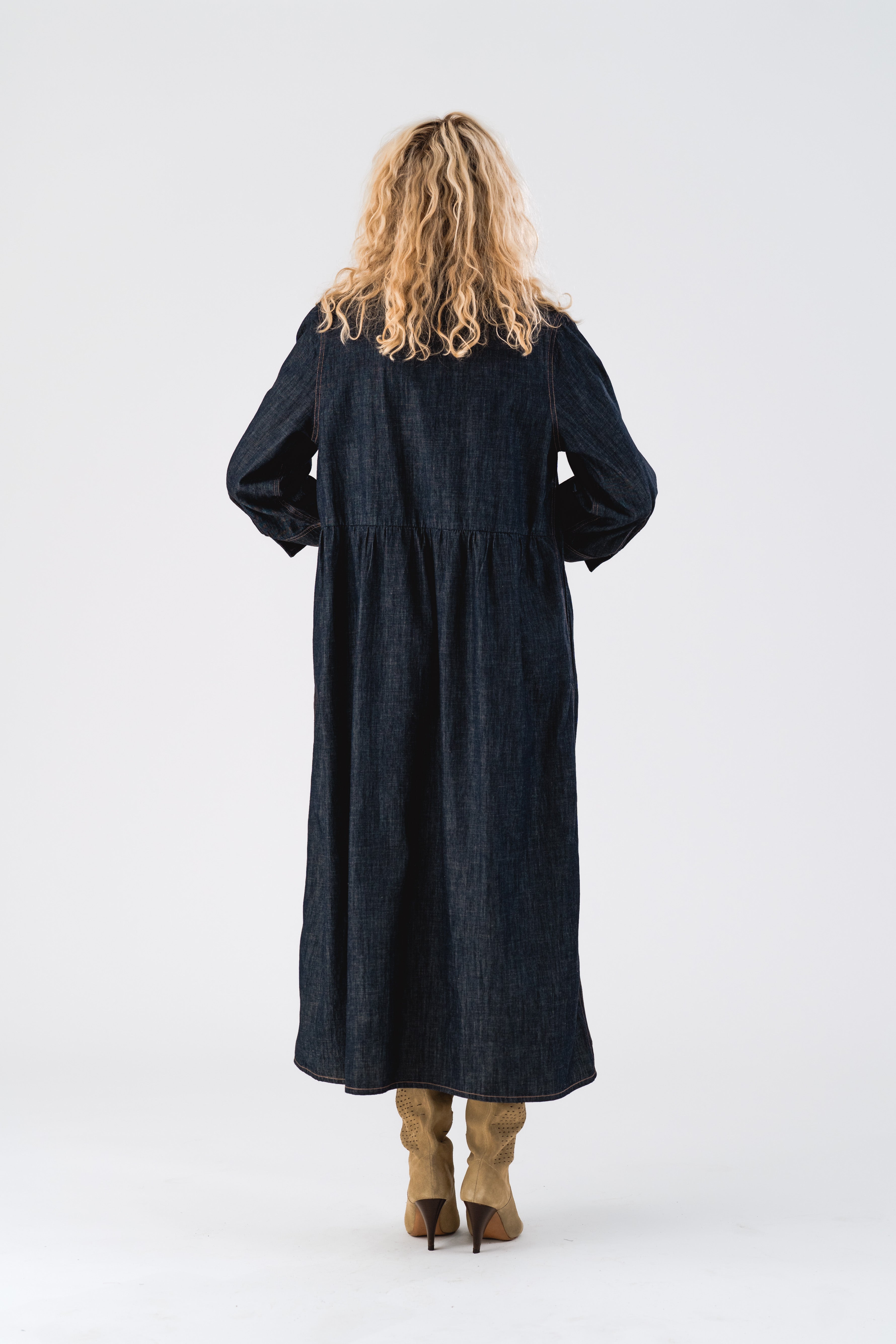 AliyaLL Maxi Dress LS - Blue