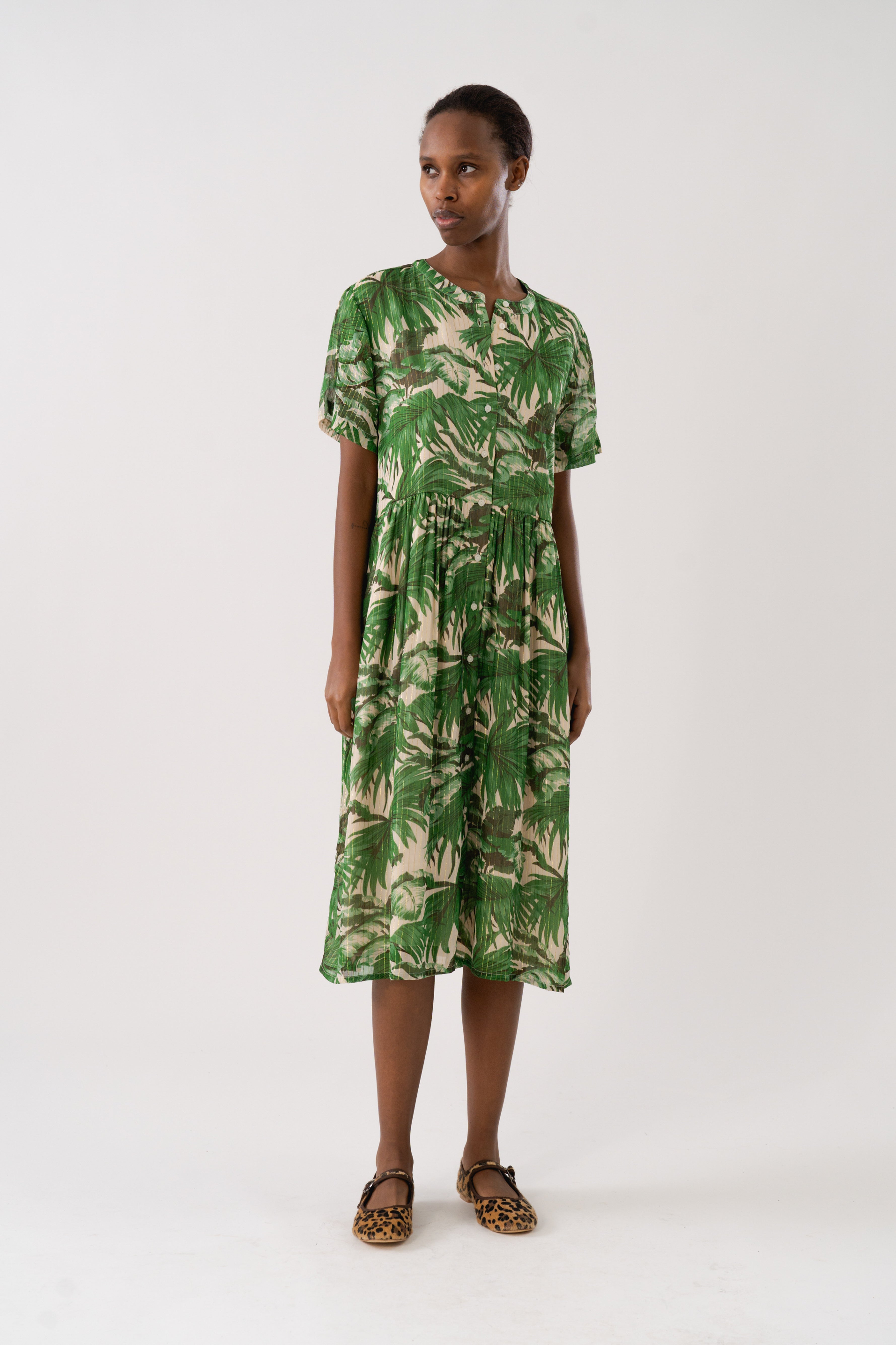 AliyaLL Midi Dress SS - Green