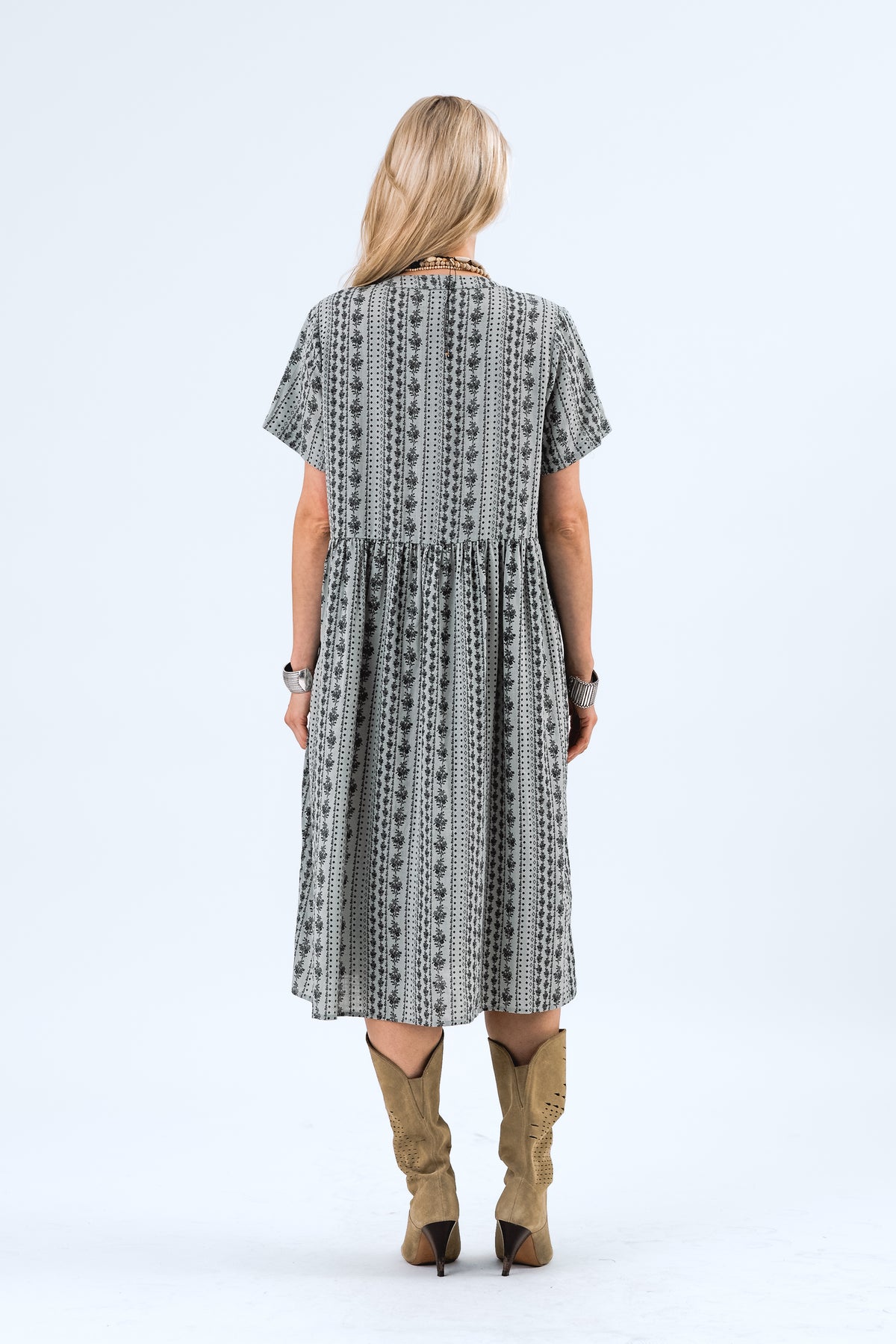 Lollys Laundry AliyaLL Midi Kleid Dress Gedämpftes Grün
