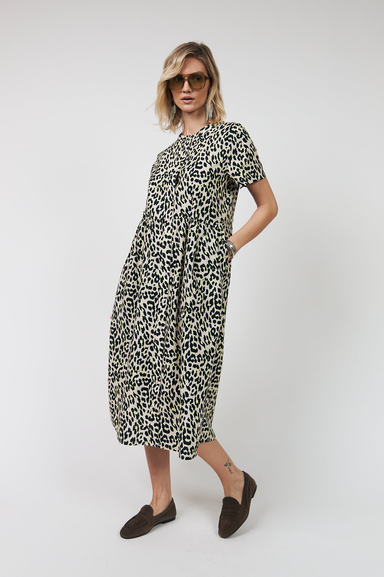 Lollys Laundry AliyaLL Midi Kleid Dress 39 Yellow