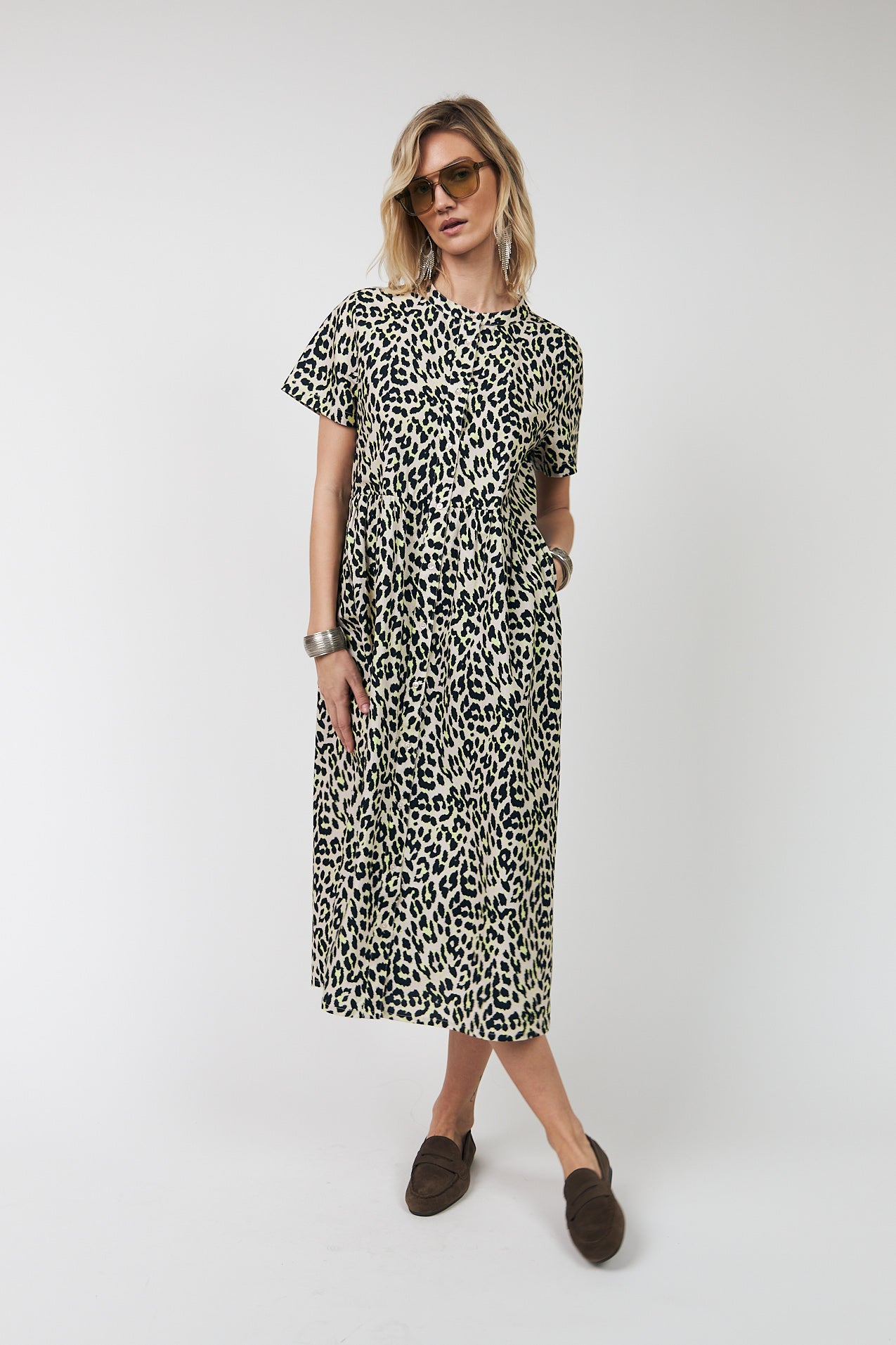 Lollys Laundry AliyaLL Midi Kleid Dress 39 Yellow