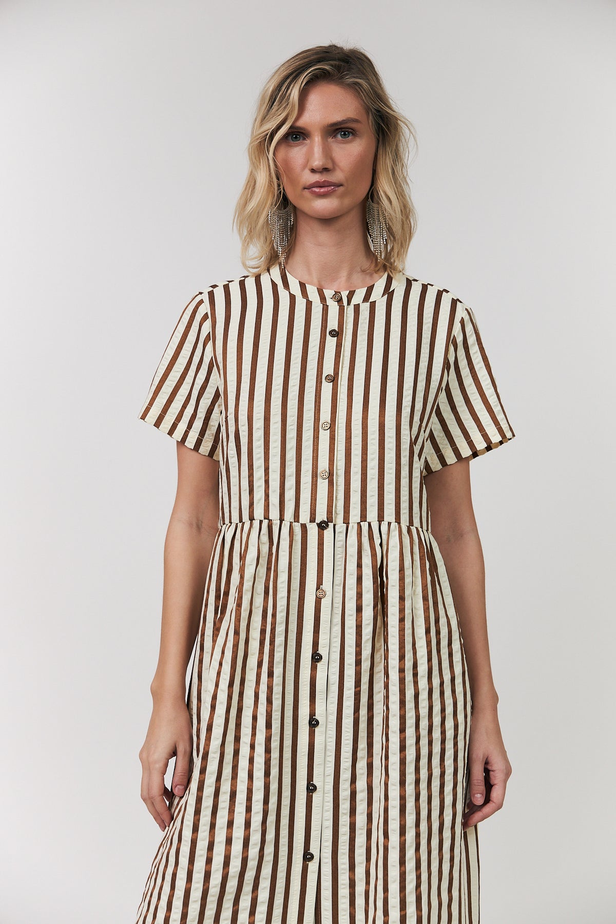 Lollys Laundry AliyaLL Midi Kleid Dress Dunkelbraun