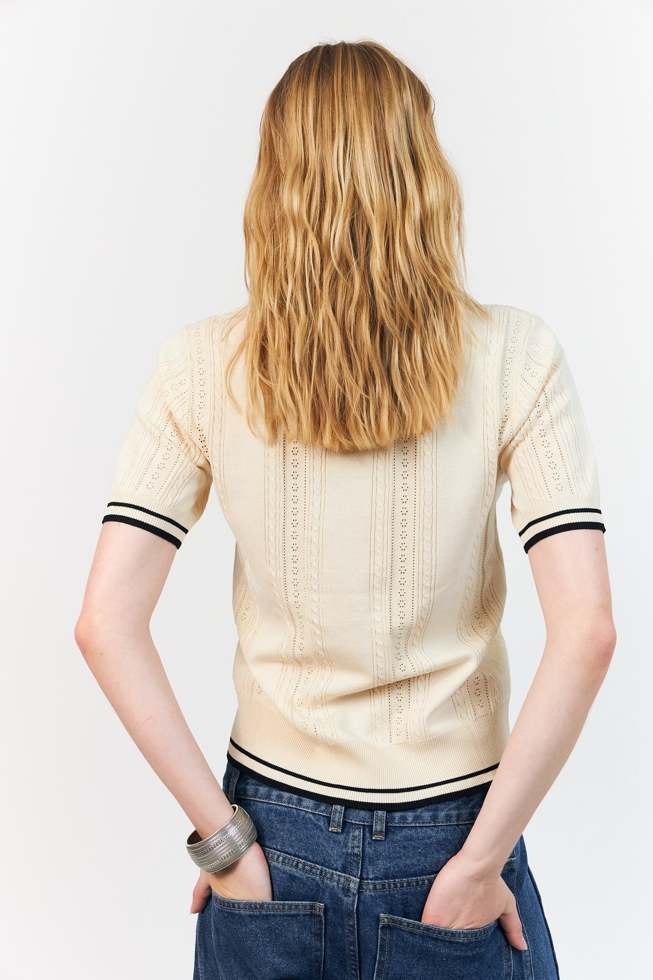 AndreaLL Strickpolo - Creme