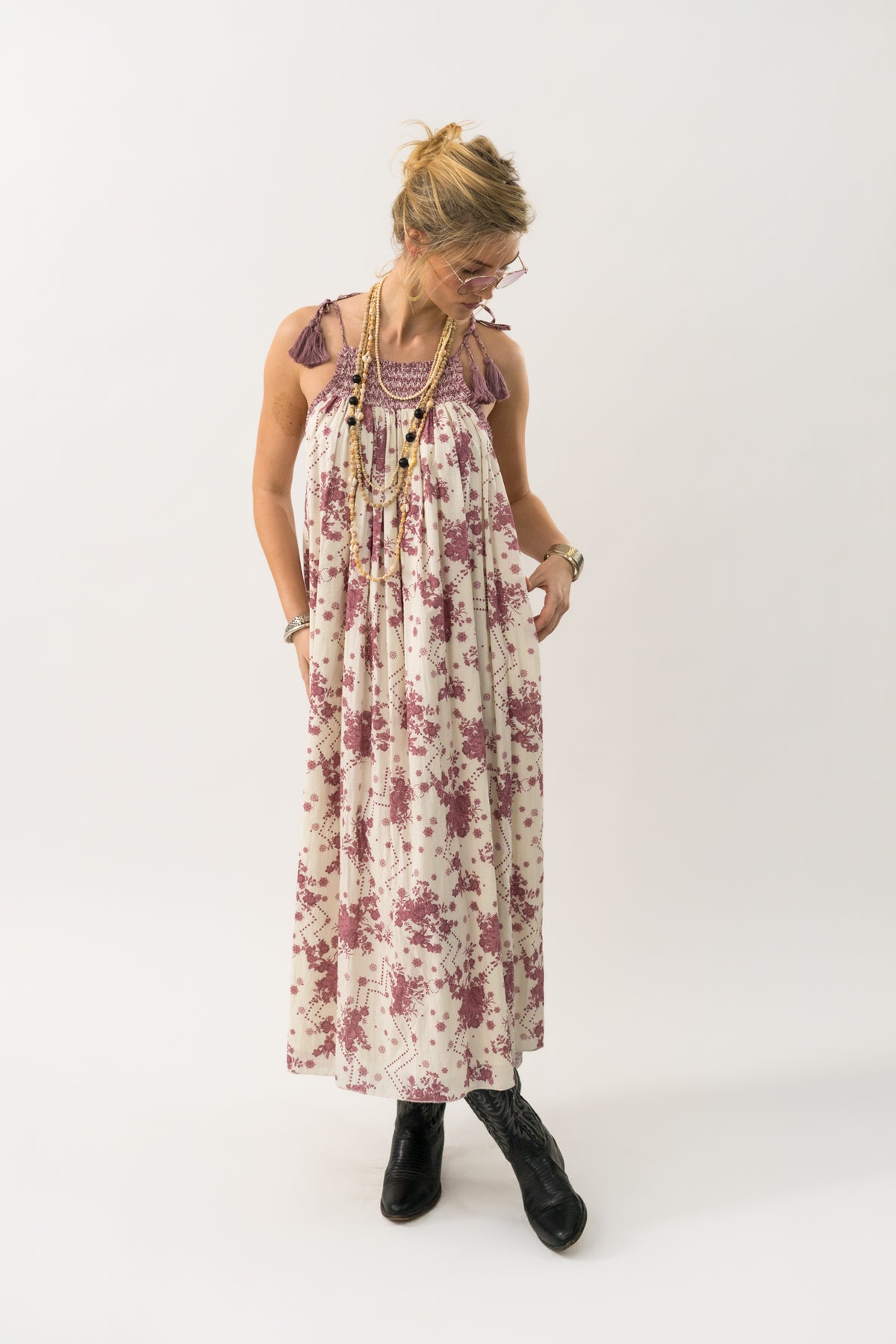 Lollys Laundry AngoLL Maxi Kleid Dress Blumenmuster
