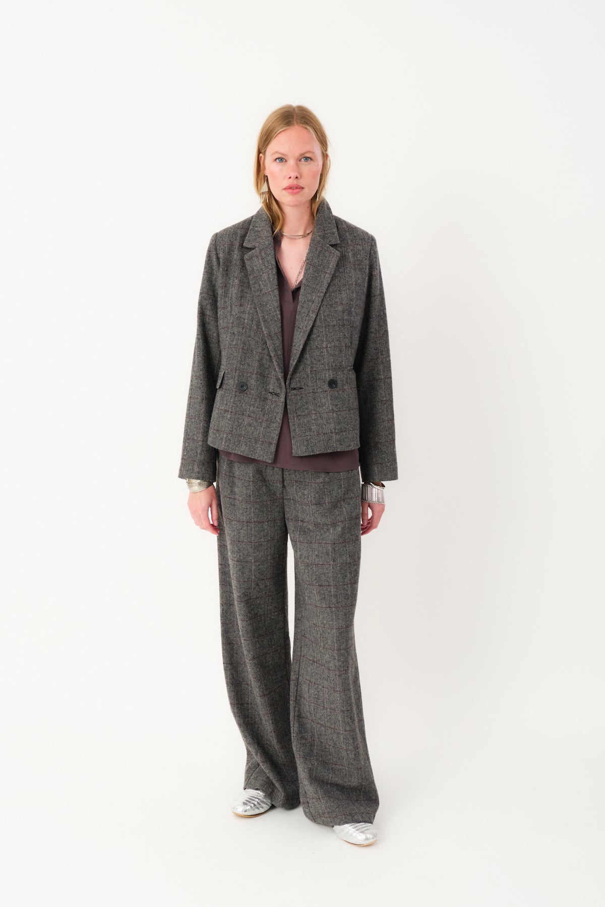 Lollys Laundry AntonellaLL Kurze Blazer Blazer Grau