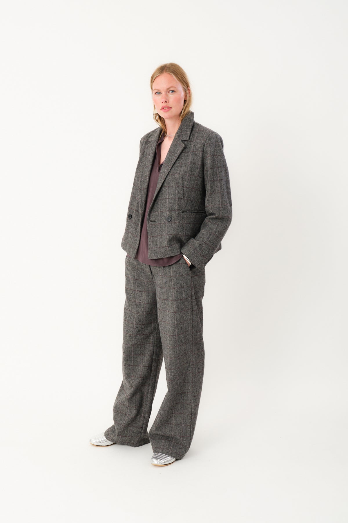 Lollys Laundry AntonellaLL Kurze Blazer Blazer Grau