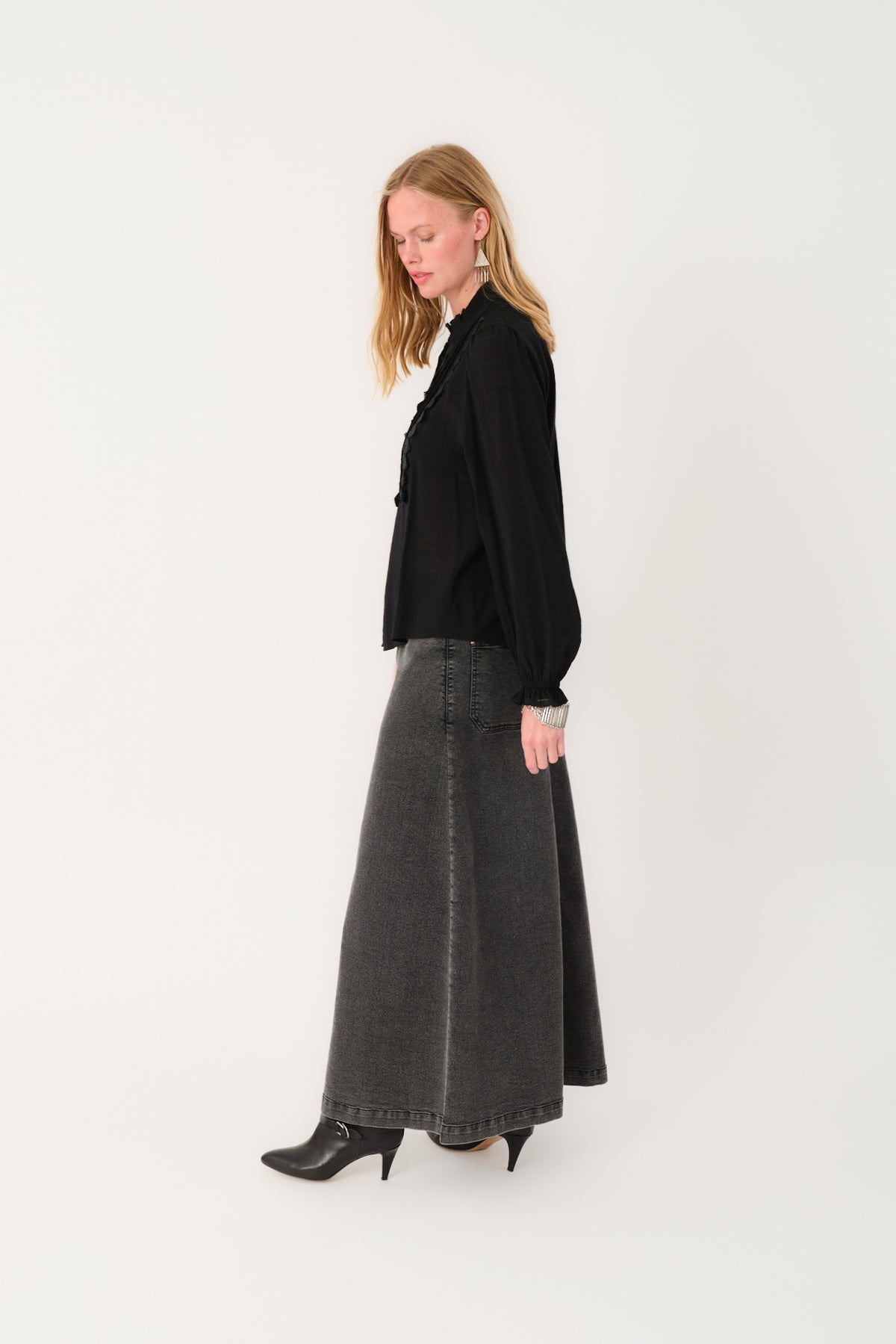 Lollys Laundry ArielLL Hemdbluse Shirt Schwarz