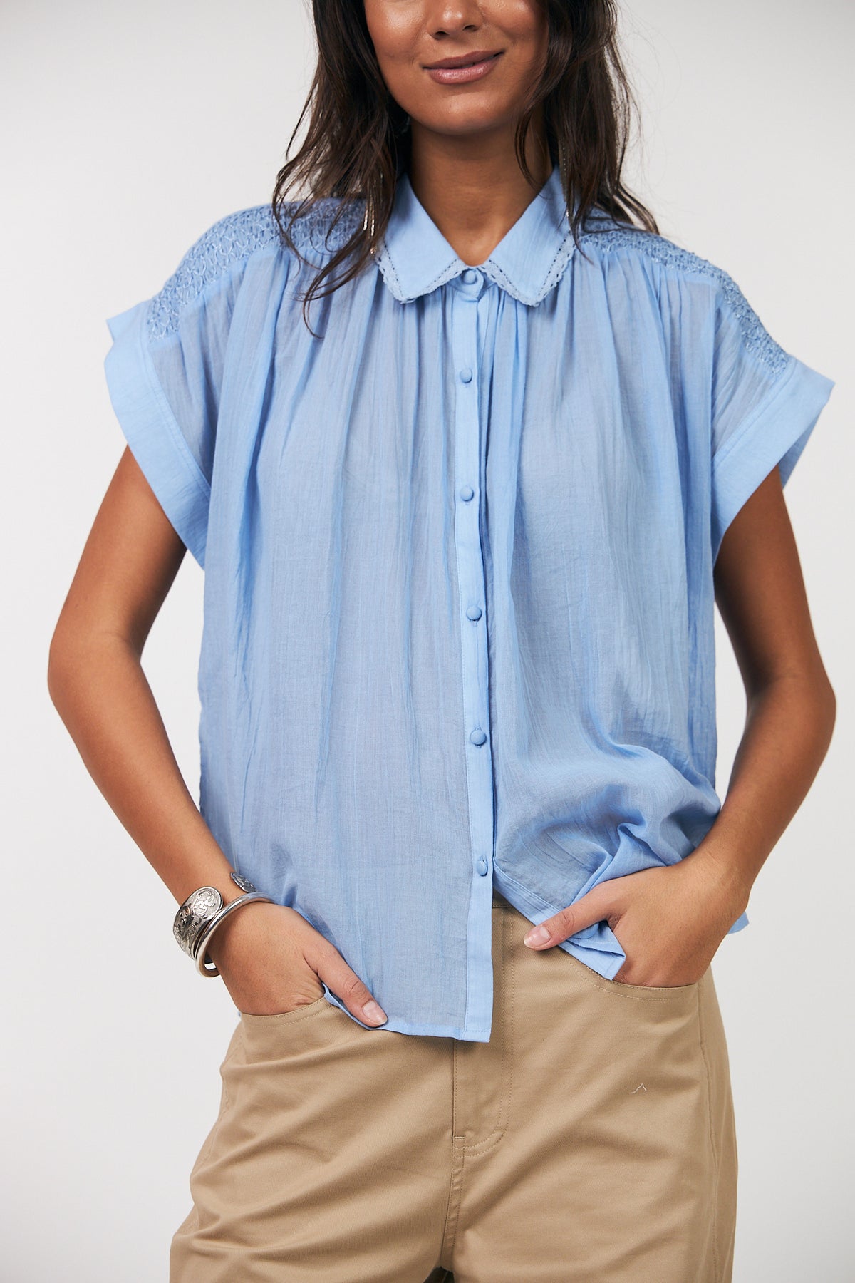 Lollys Laundry BadalLL Bluse Shirt Blau