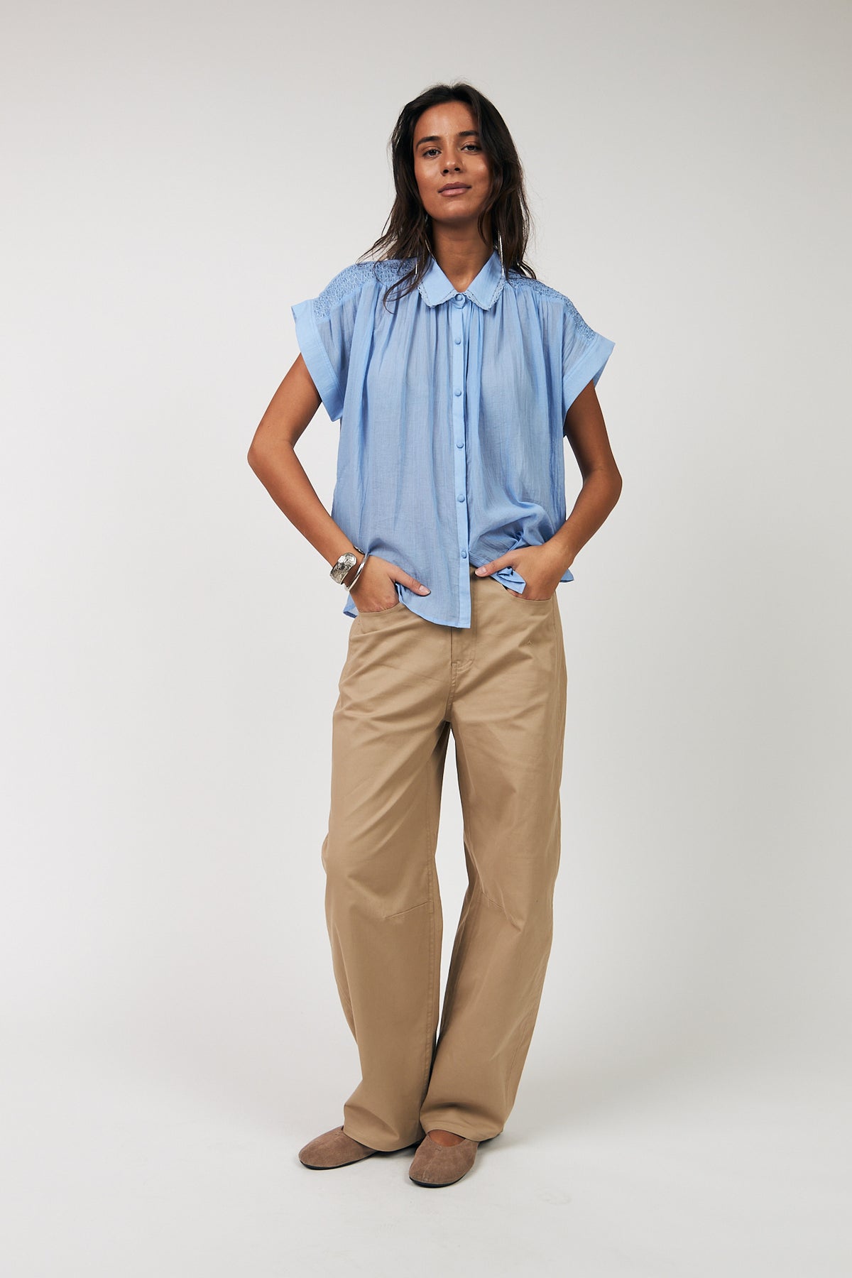 Lollys Laundry BadalLL Bluse Shirt Blau