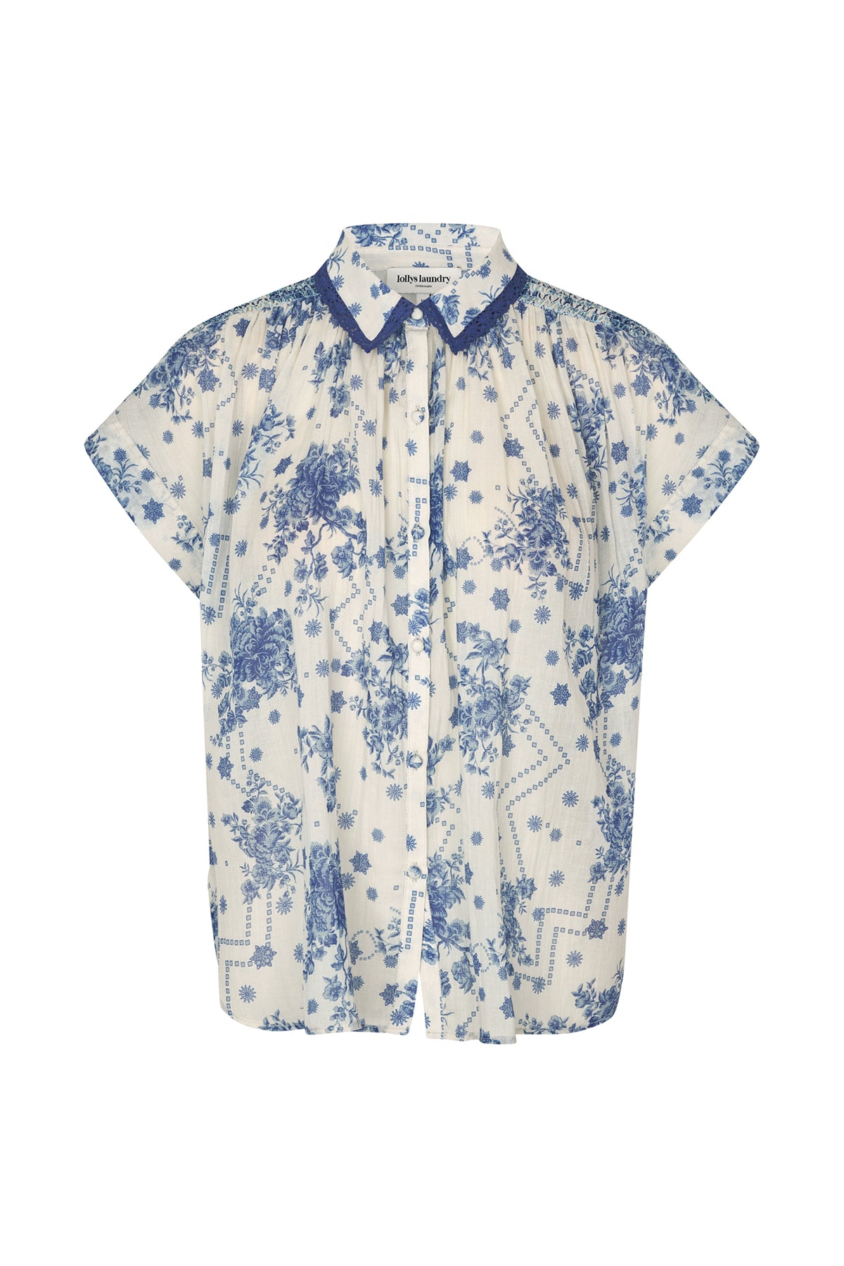 Lollys Laundry BadalLL Hemdbluse Shirt Dunkelblau