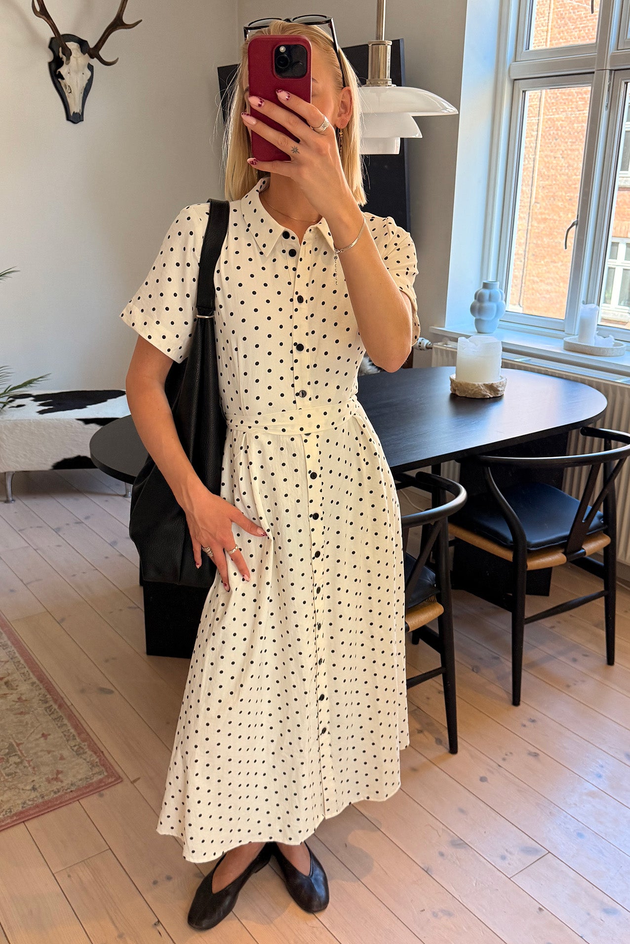 Lollys Laundry BlakeLL Midi Kleid Dress Punkte muster