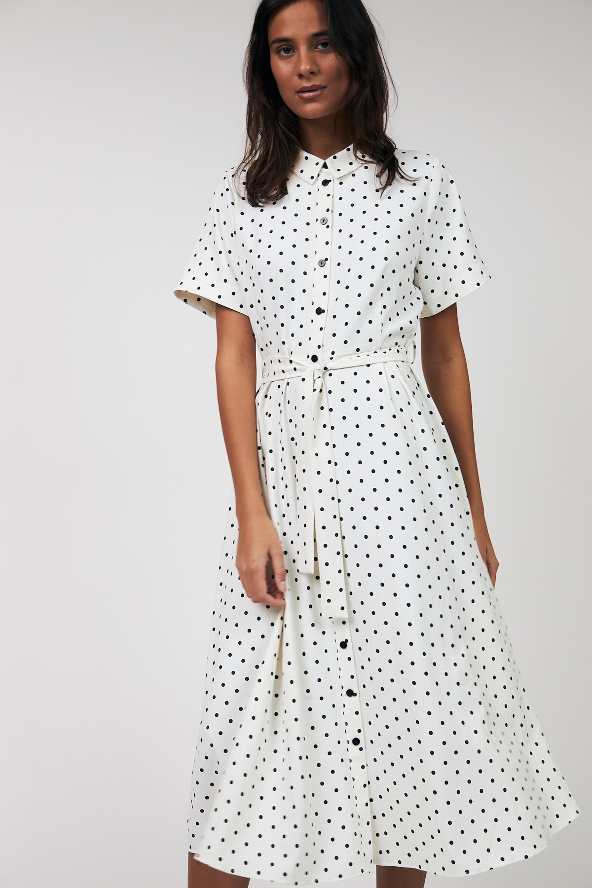 Lollys Laundry BlakeLL Midi Kleid Dress Punkte muster