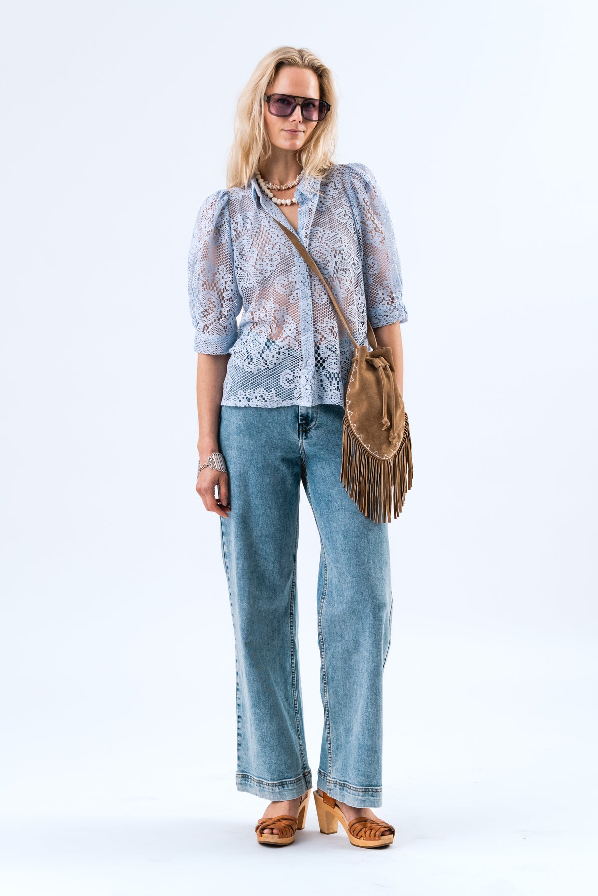 Lollys Laundry BonoLL Hemdbluse Shirt Gedämpftes Blau
