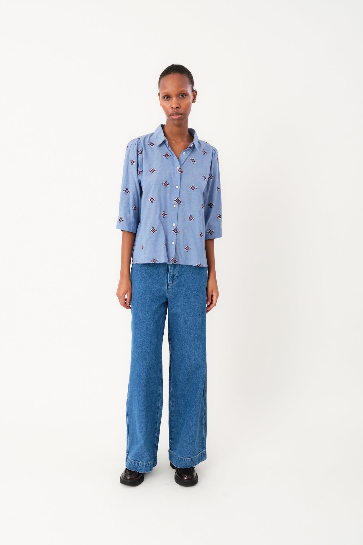 Lollys Laundry BonoLL Hemdbluse Shirt Hellblau
