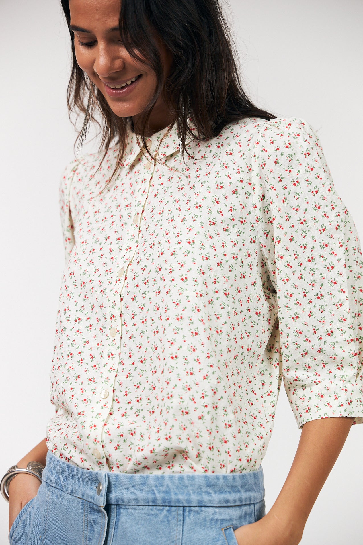 Lollys Laundry BonoLL Hemdbluse Shirt 30 Red