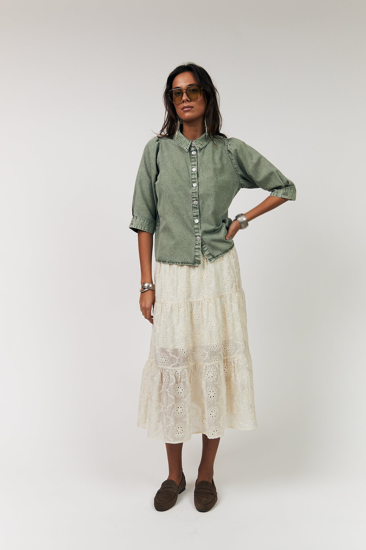 BonoLL Hemdbluse - 49 Dusty Green