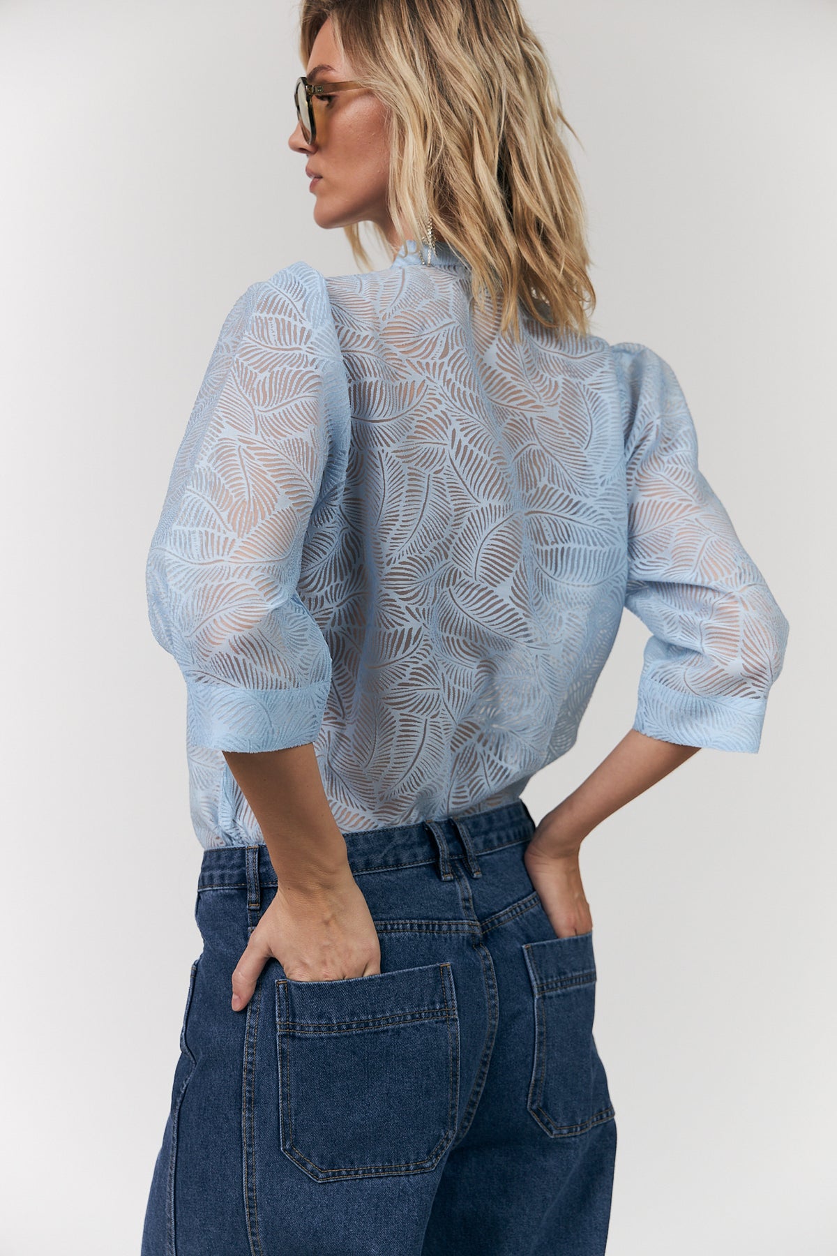 Lollys Laundry BonoLL Hemdbluse Shirt Hellblau