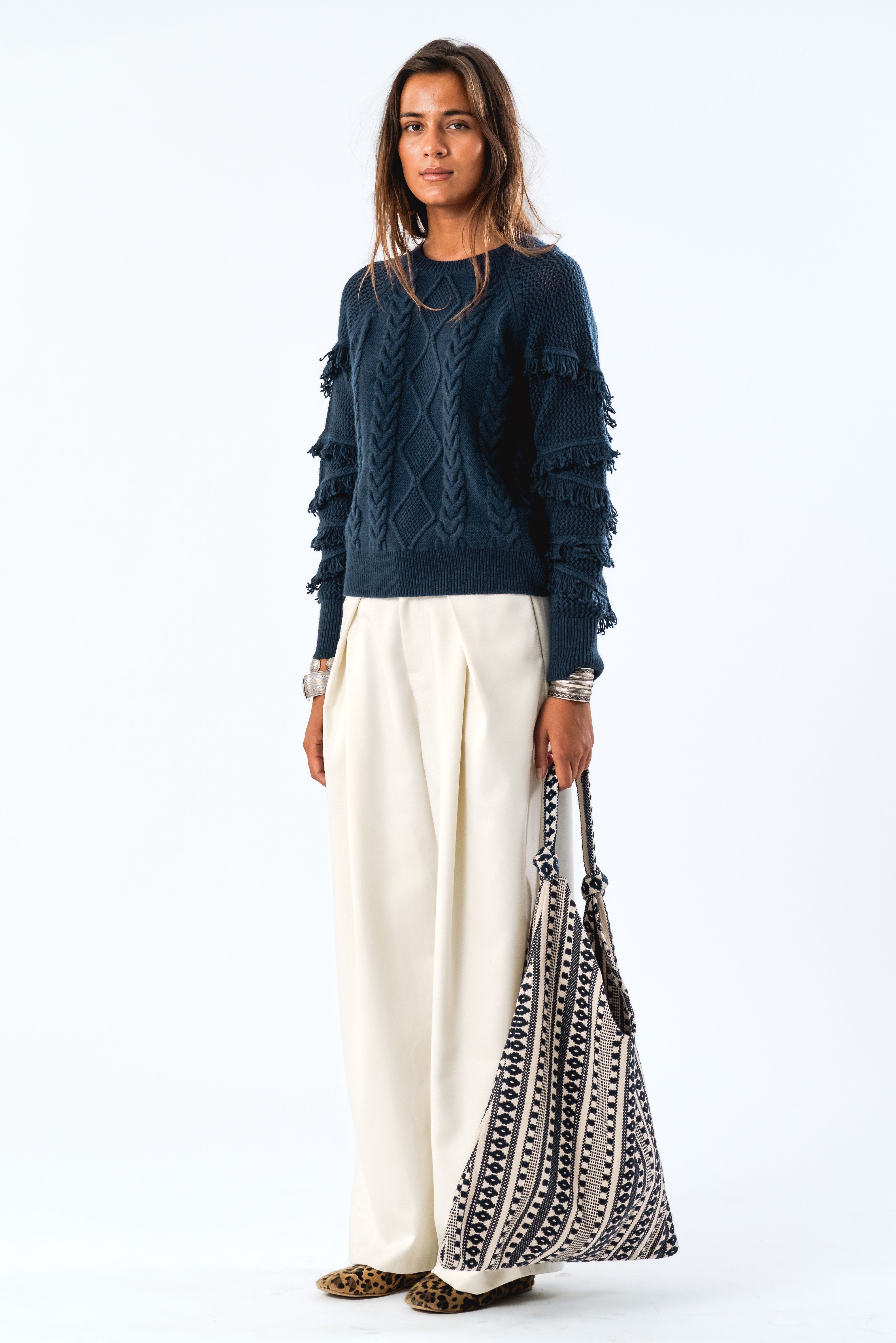 BrielleLL Knit Jumper LS - Dark Blue