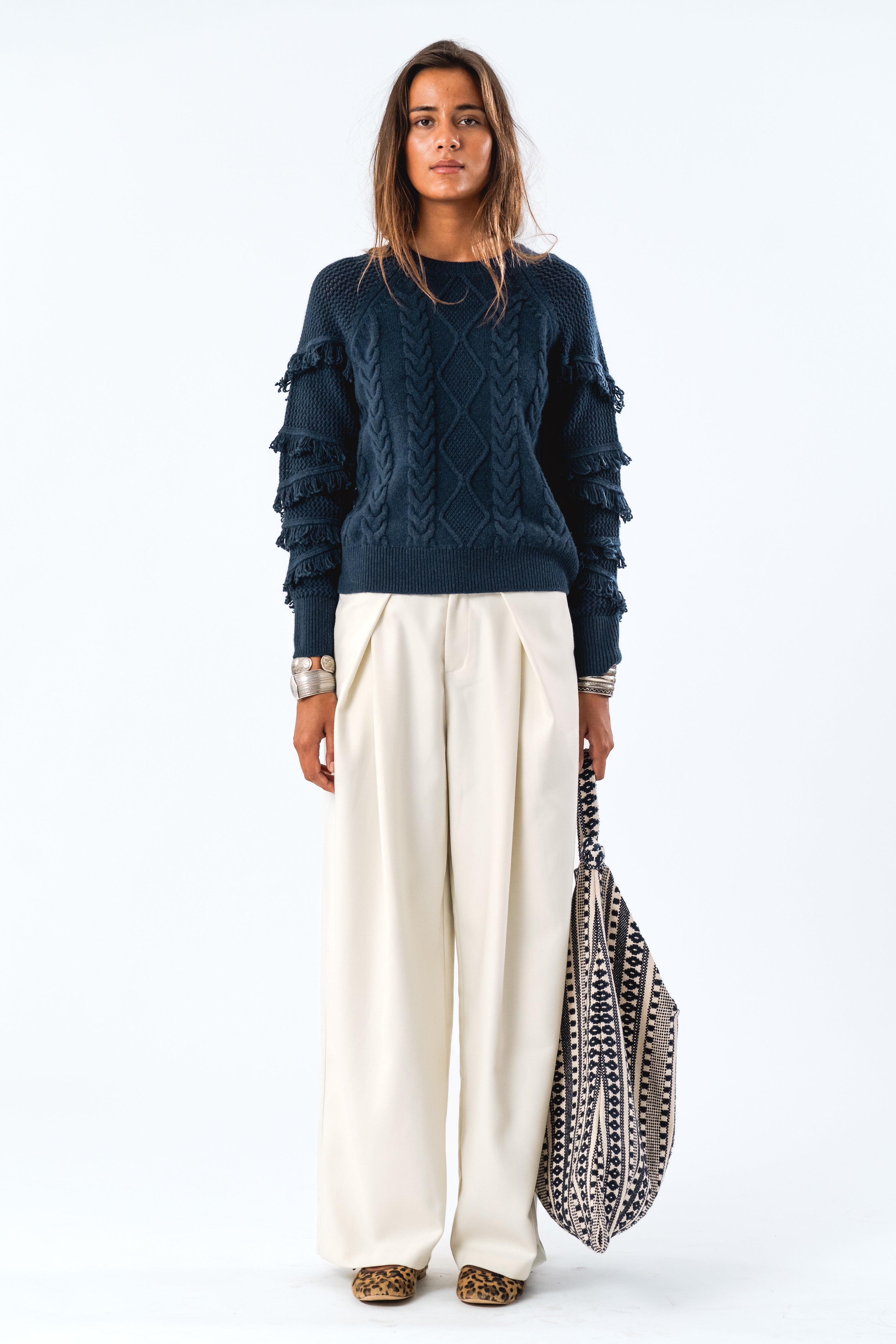 BrielleLL Knit Jumper LS - Dark Blue