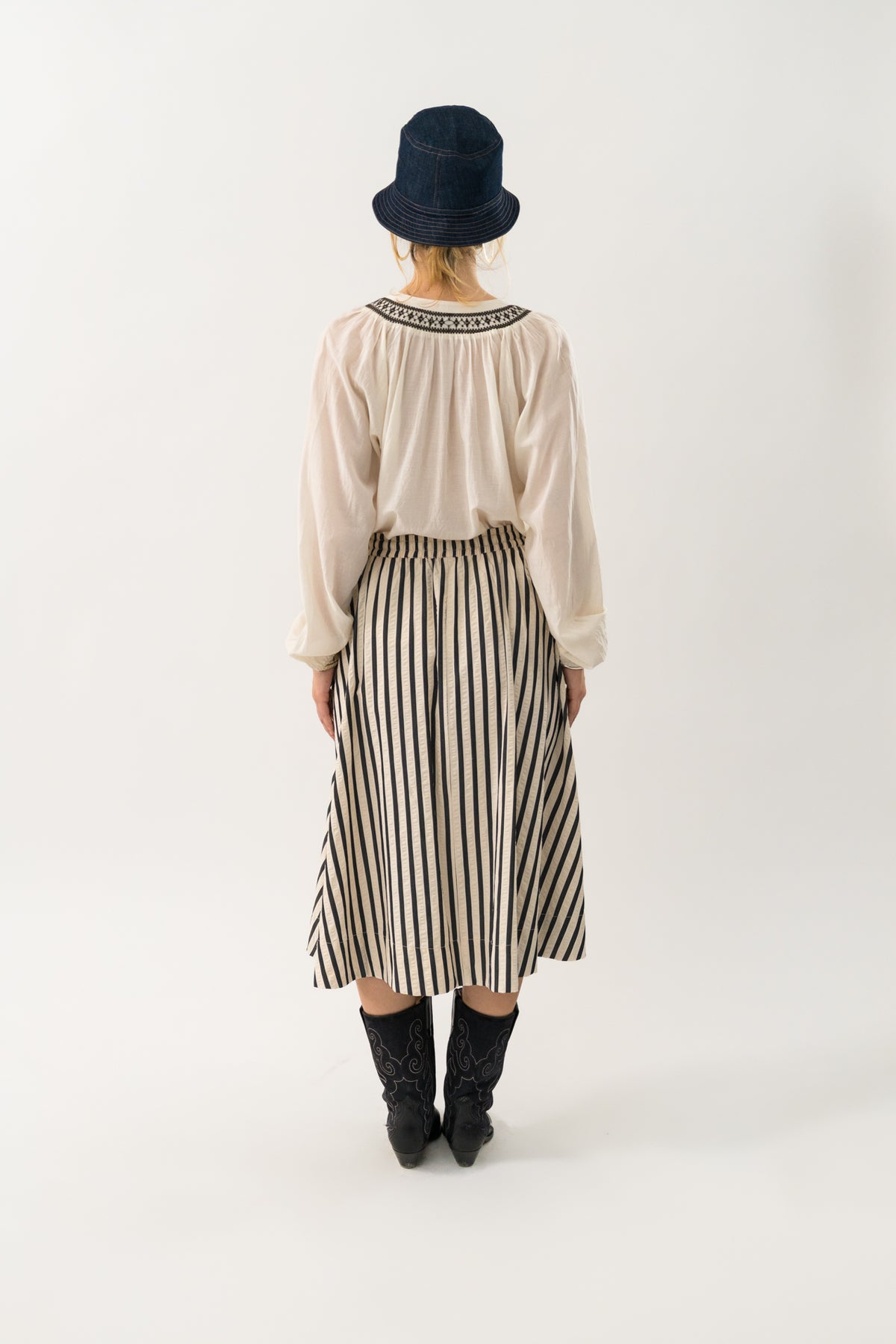 Lollys Laundry BristolLL Midi Rock Skirt Streifen