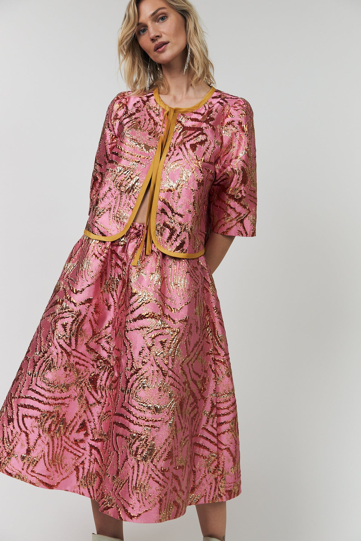 Lollys Laundry BristolLL Midi Rock Skirt Pink