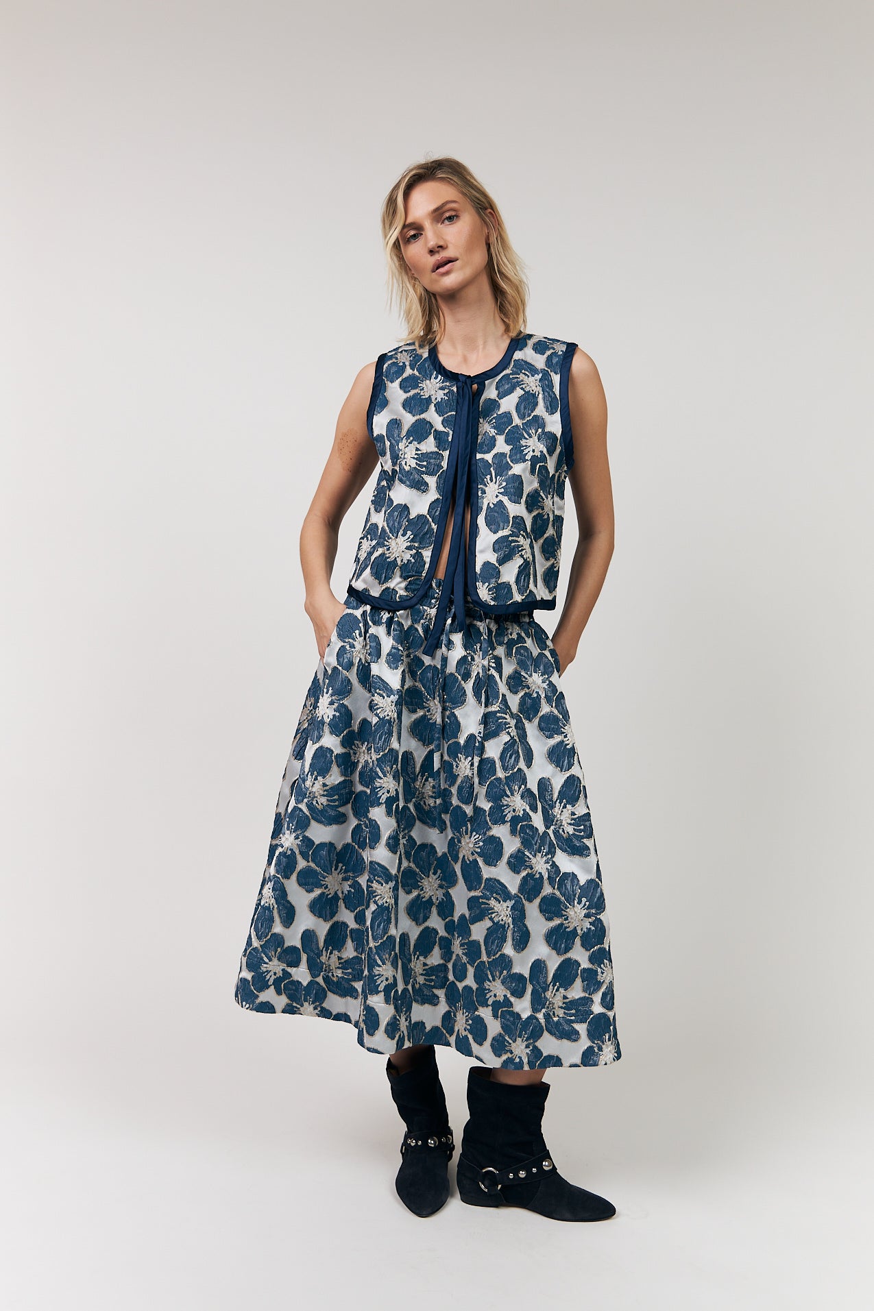 Lollys Laundry BristolLL Midi Rock Skirt 20 Blue