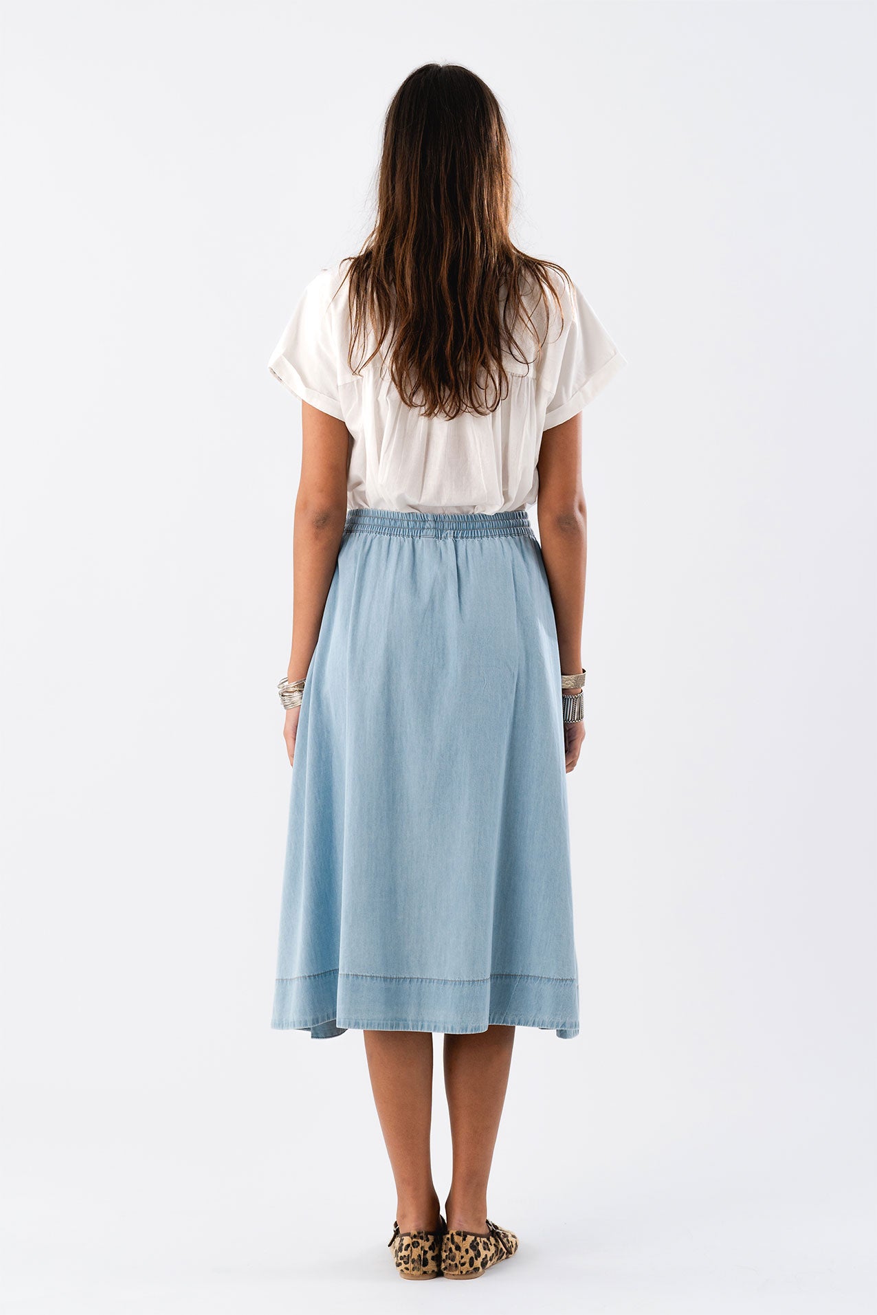 BristolLL Midi Skirt - Blue
