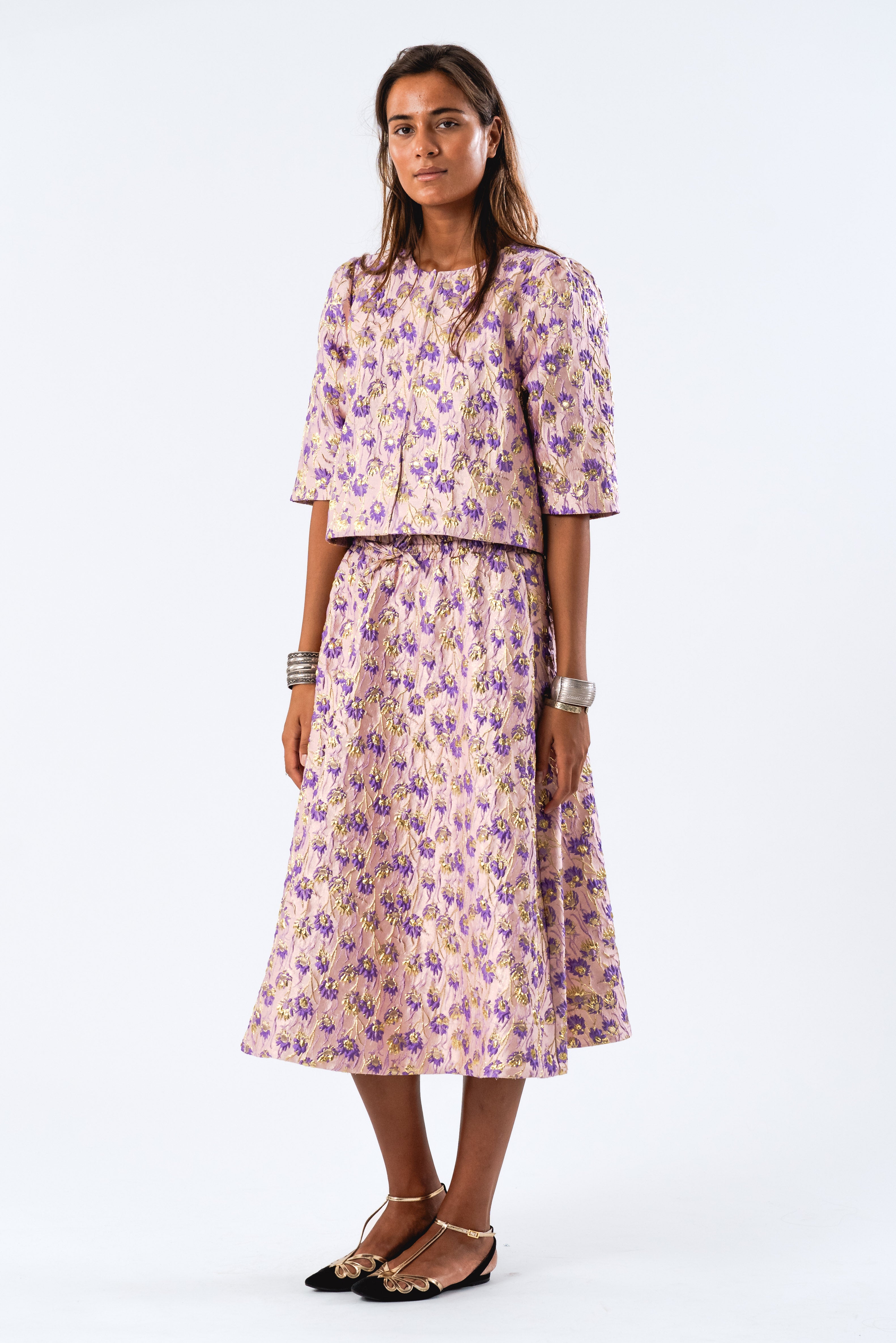 BristolLL Midi Skirt - Dusty Rose