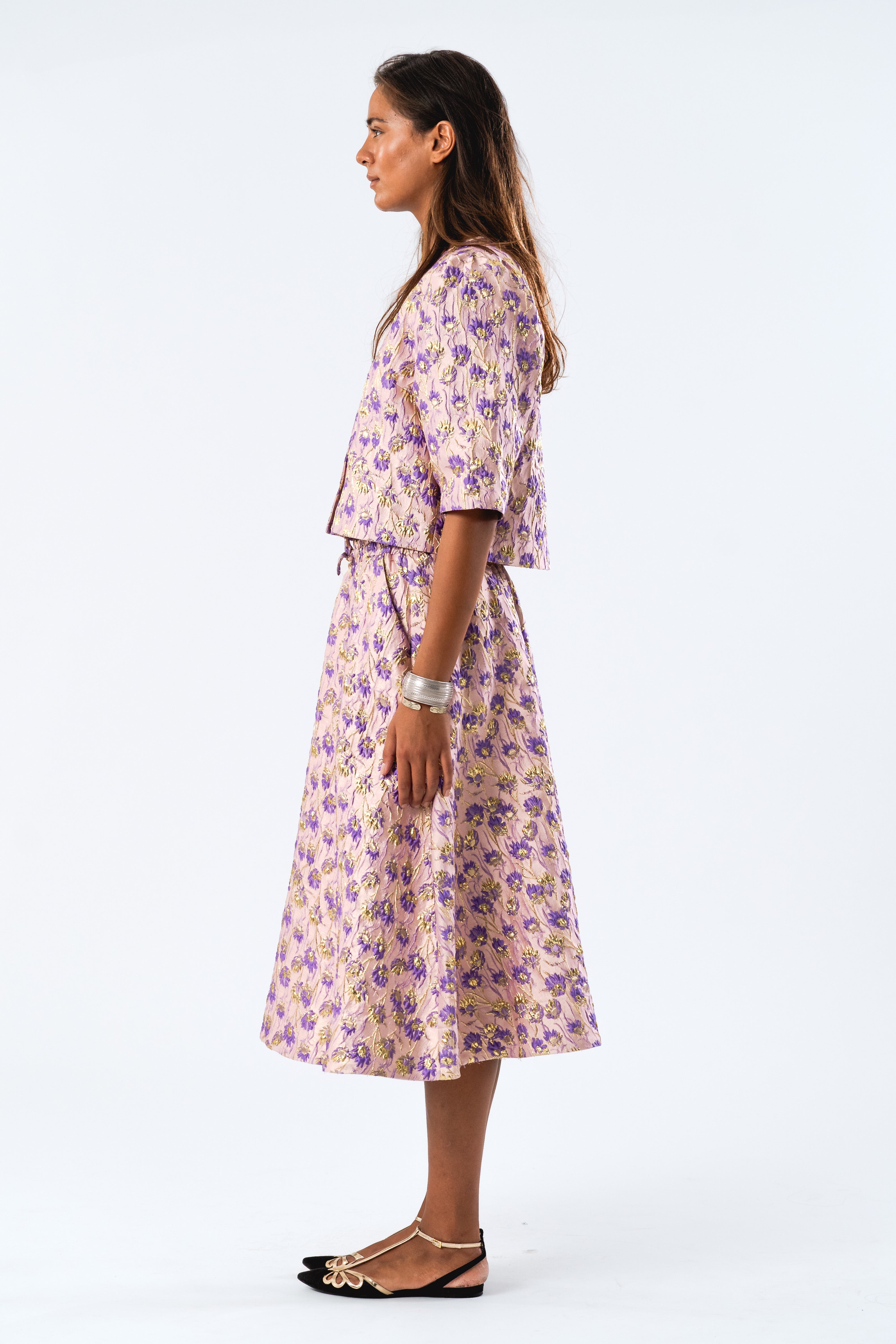 BristolLL Midi Skirt - Dusty Rose