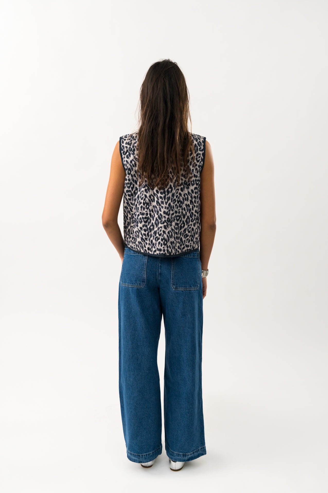 CairoLL Quilted Weste - Leopard Print
