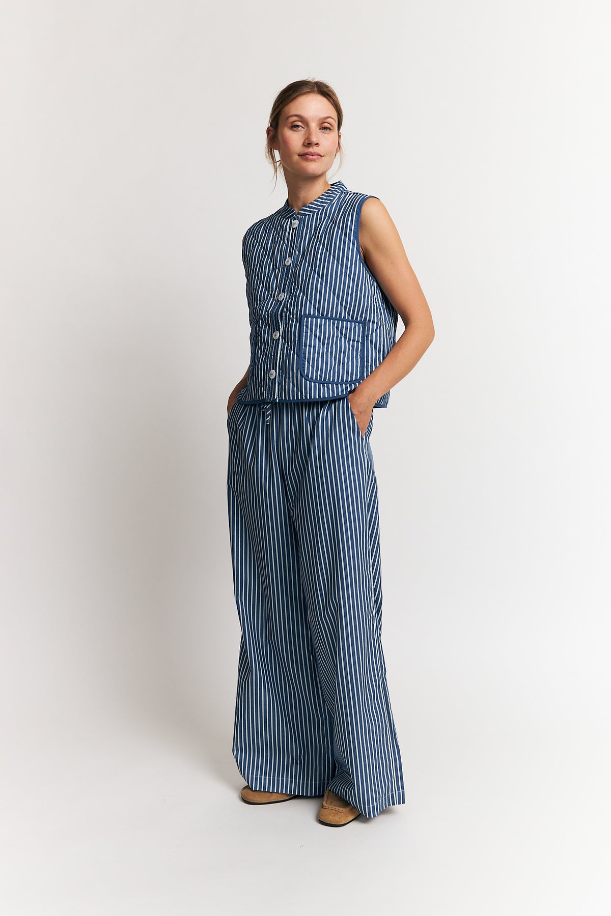 CairoLL Quilted Vest - Streifen