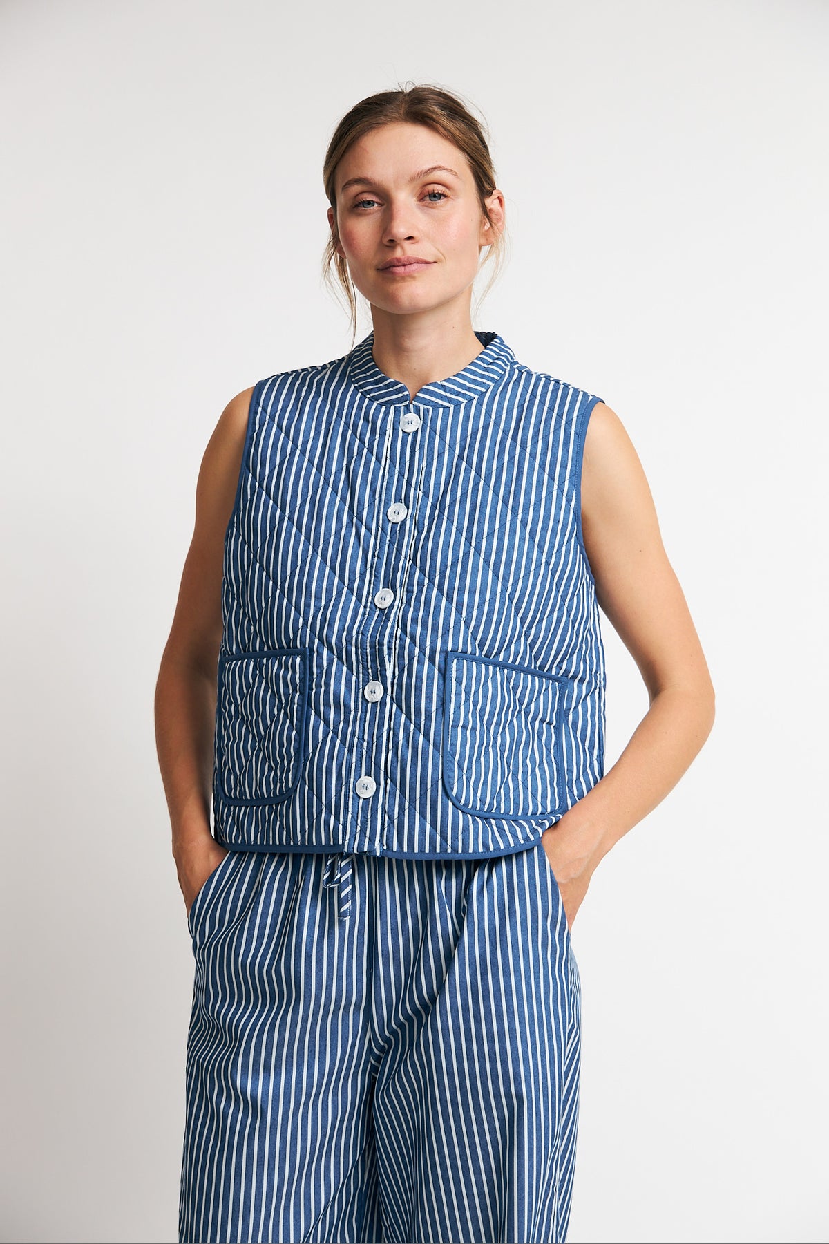 CairoLL Quilted Vest - Streifen