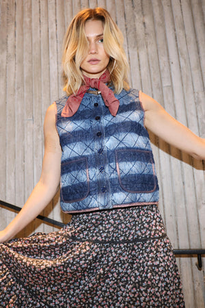 Lollys Laundry CairoLL Quilted Weste Vest 20 Blue
