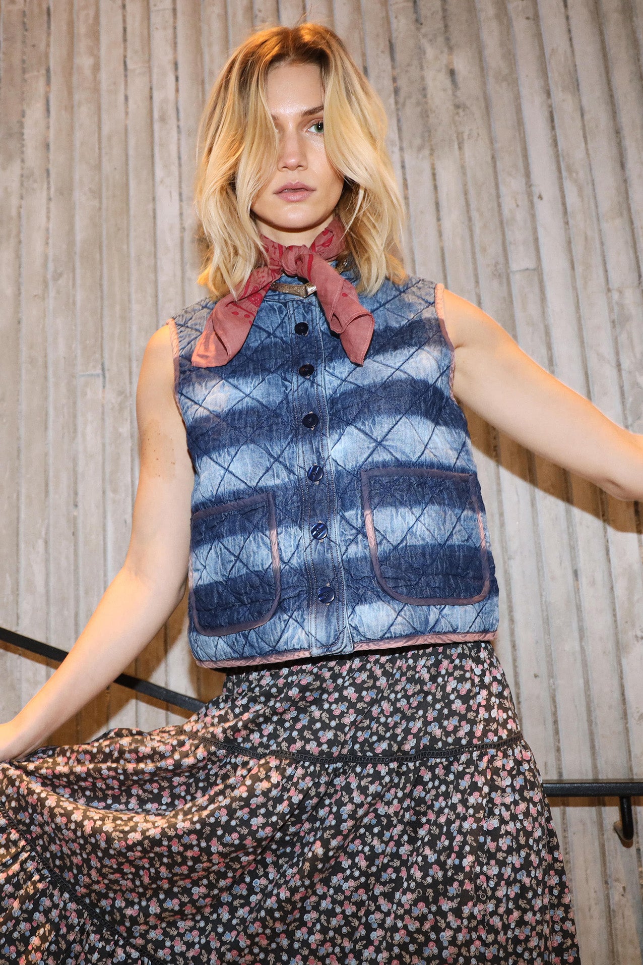Lollys Laundry CairoLL Quilted Weste Vest 20 Blue