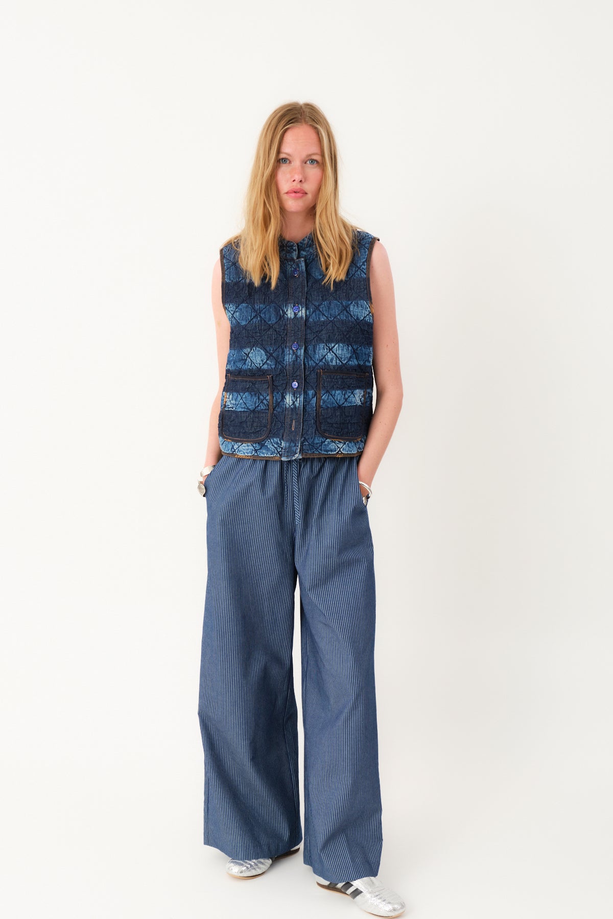 Lollys Laundry CairoLL Quilted Weste Vest Blau