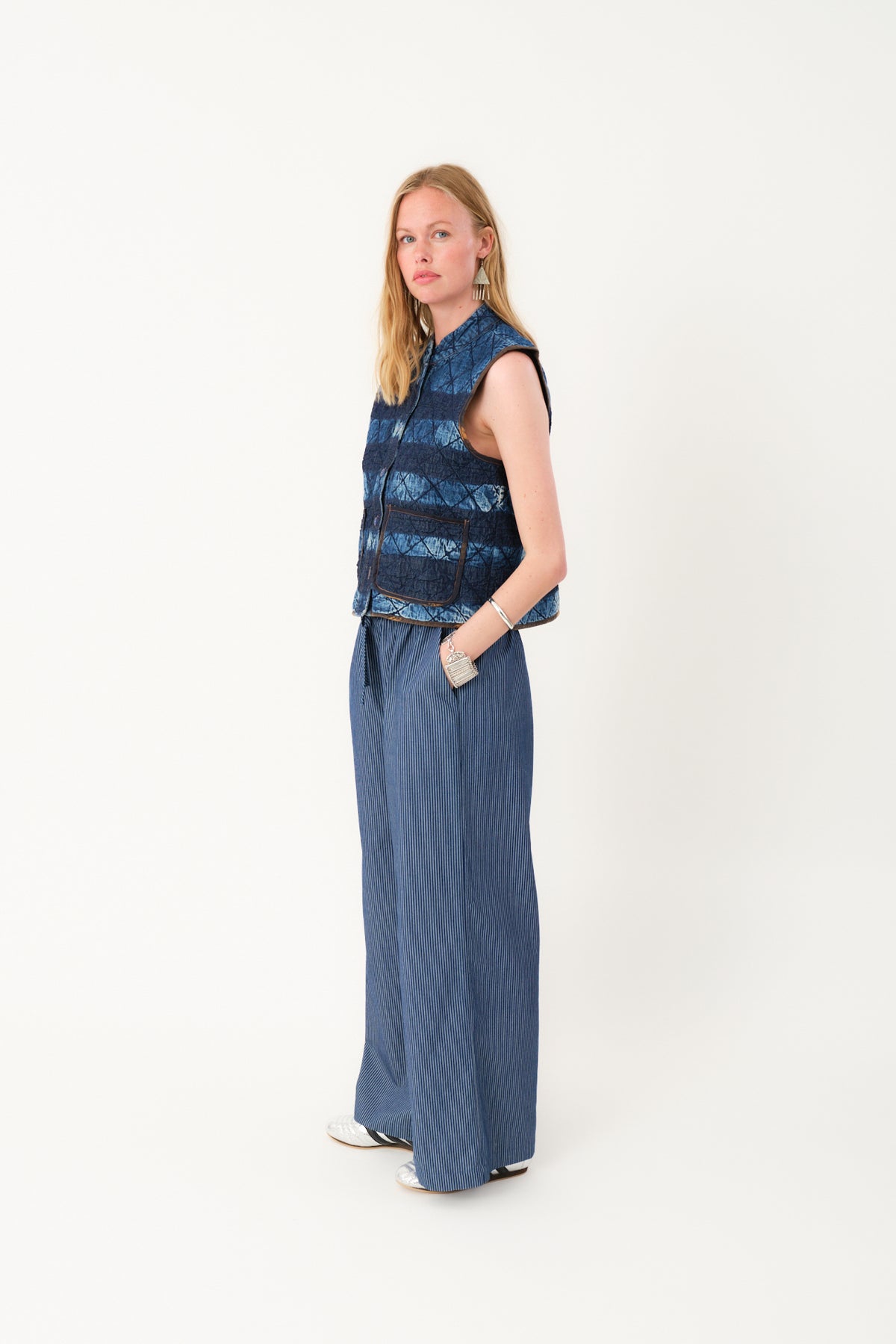 Lollys Laundry CairoLL Quilted Weste Vest Blau