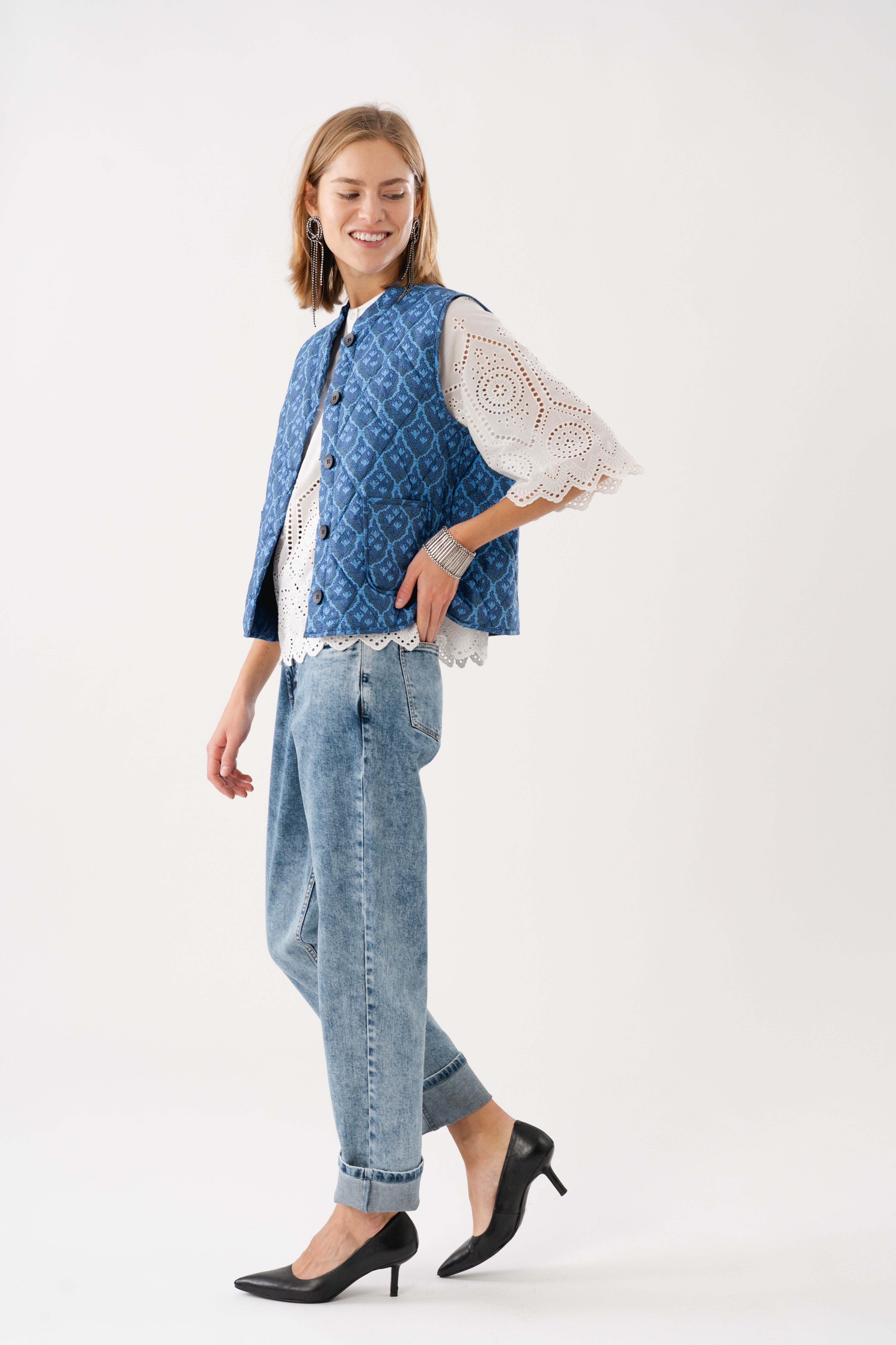 Lollys Laundry CairoLL Vest Vest Blau