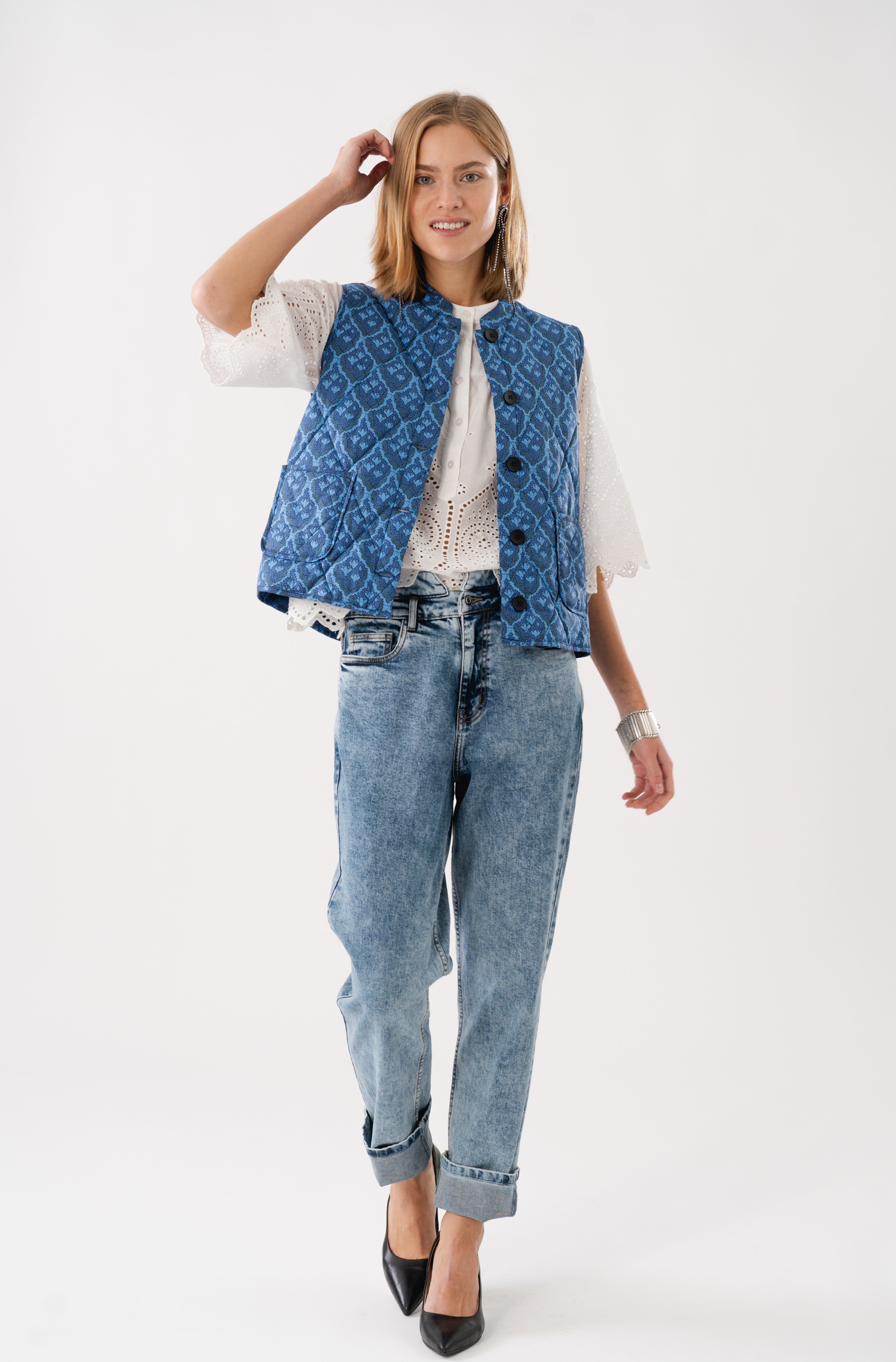 Lollys Laundry CairoLL Vest Vest Blau