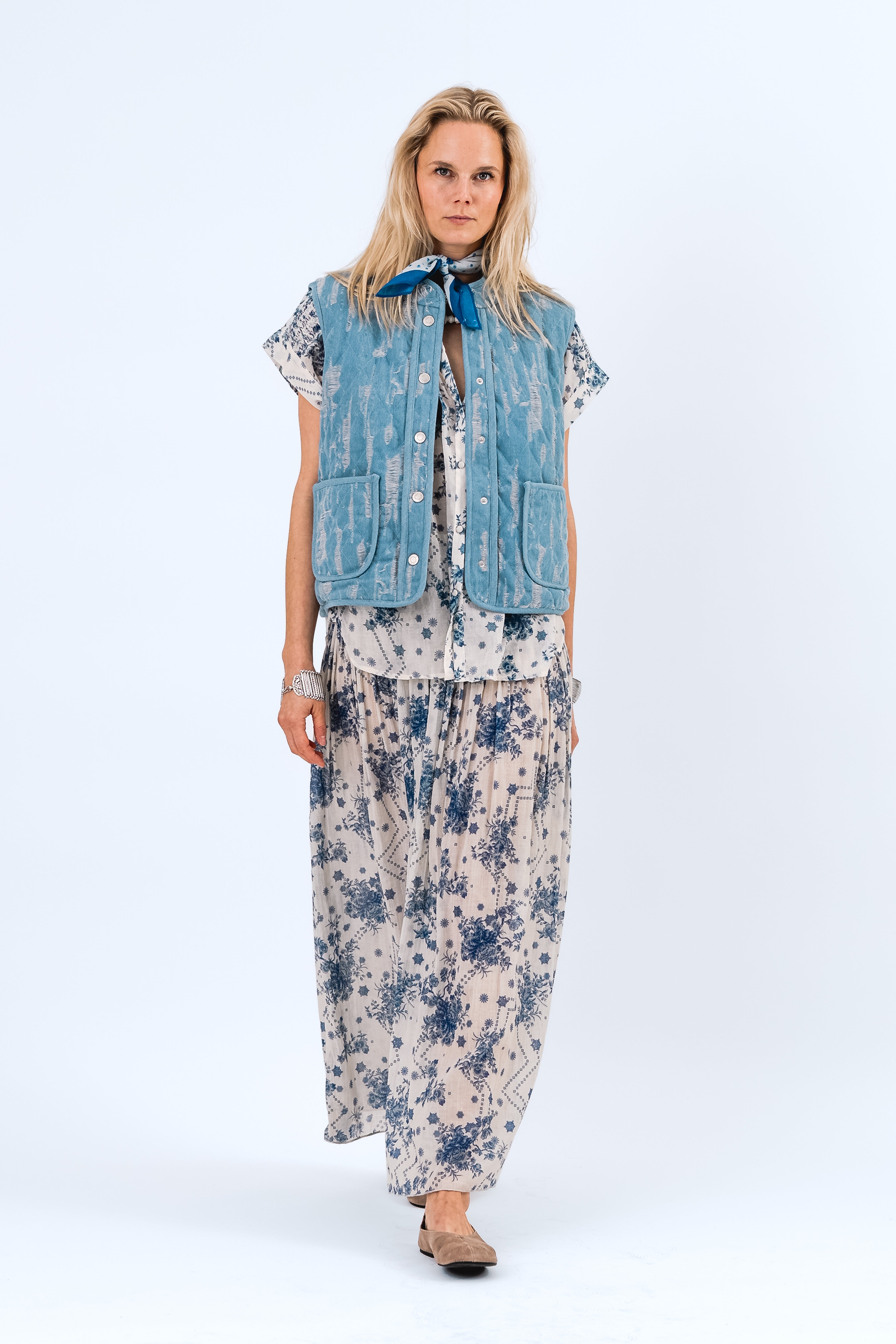 CairoLL Weste - Washed Denim