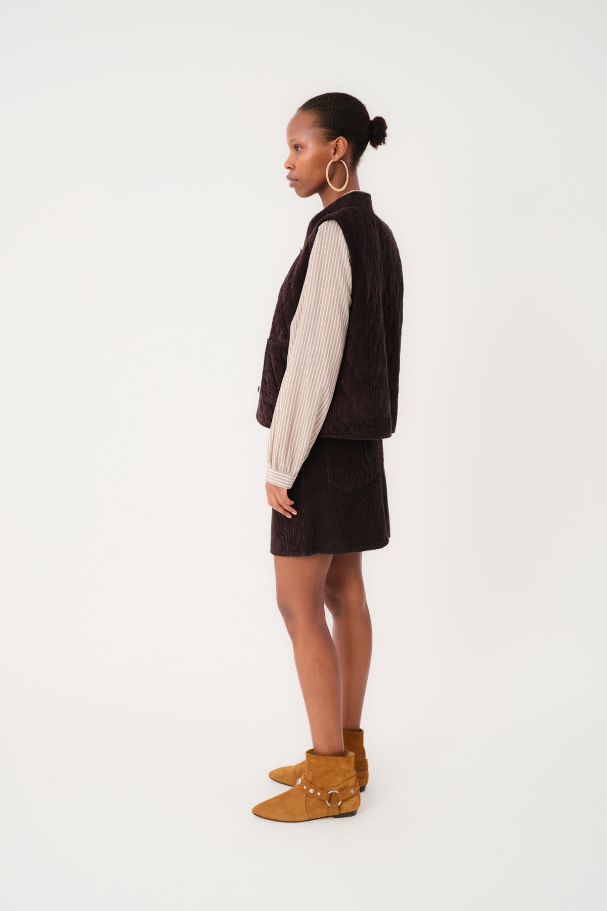 Lollys Laundry CairoLL Weste Vest Dunkelbraun