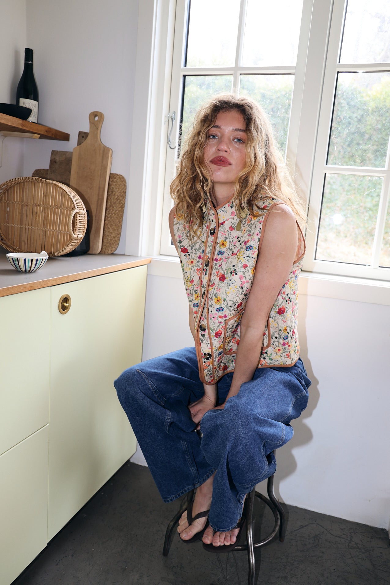 CairoLL gesteppte Weste - Blumenmuster