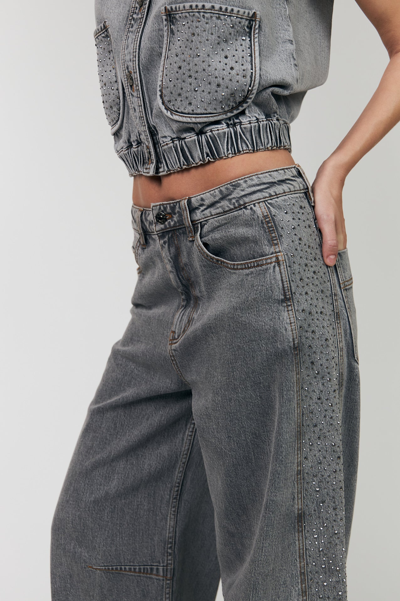 CarmenLL Weste - Light Grey