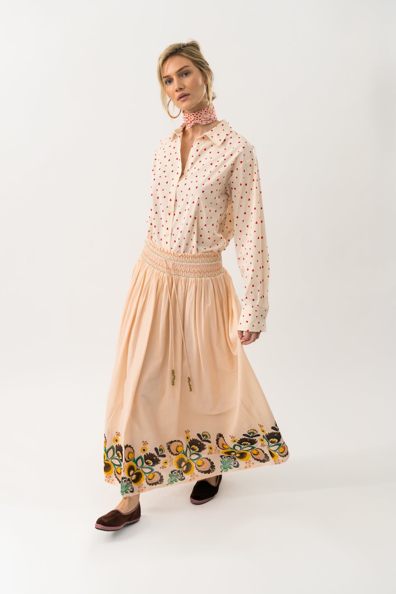 Lollys Laundry CassieLL Maxi Kleid Skirt 36 Dusty Rose