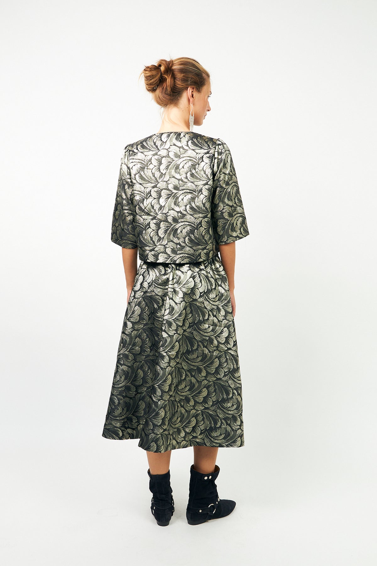 Lollys Laundry CatalinaLL Midi Rock Skirt Silber